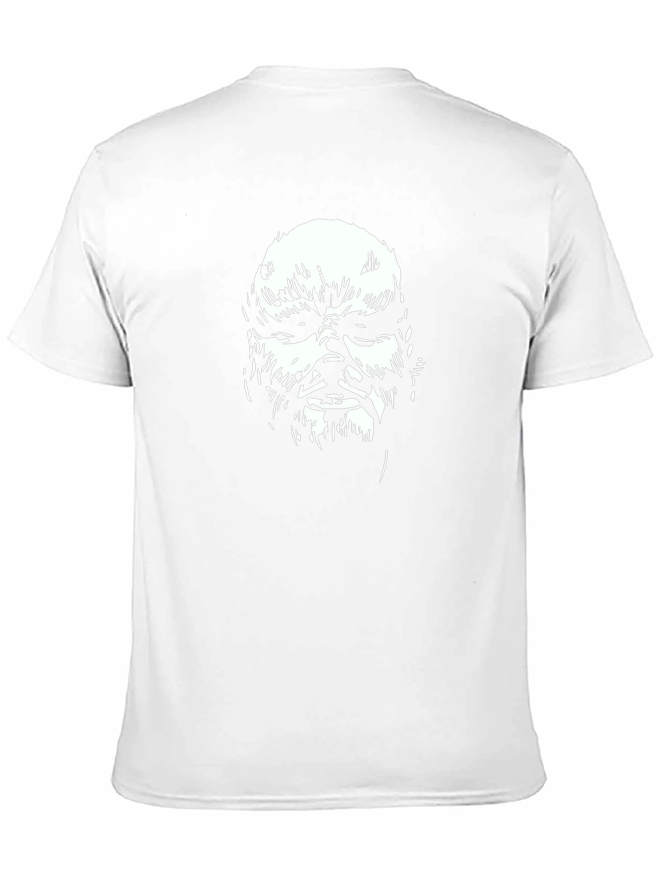 Black Graphic Tee - Grotesque Face Design