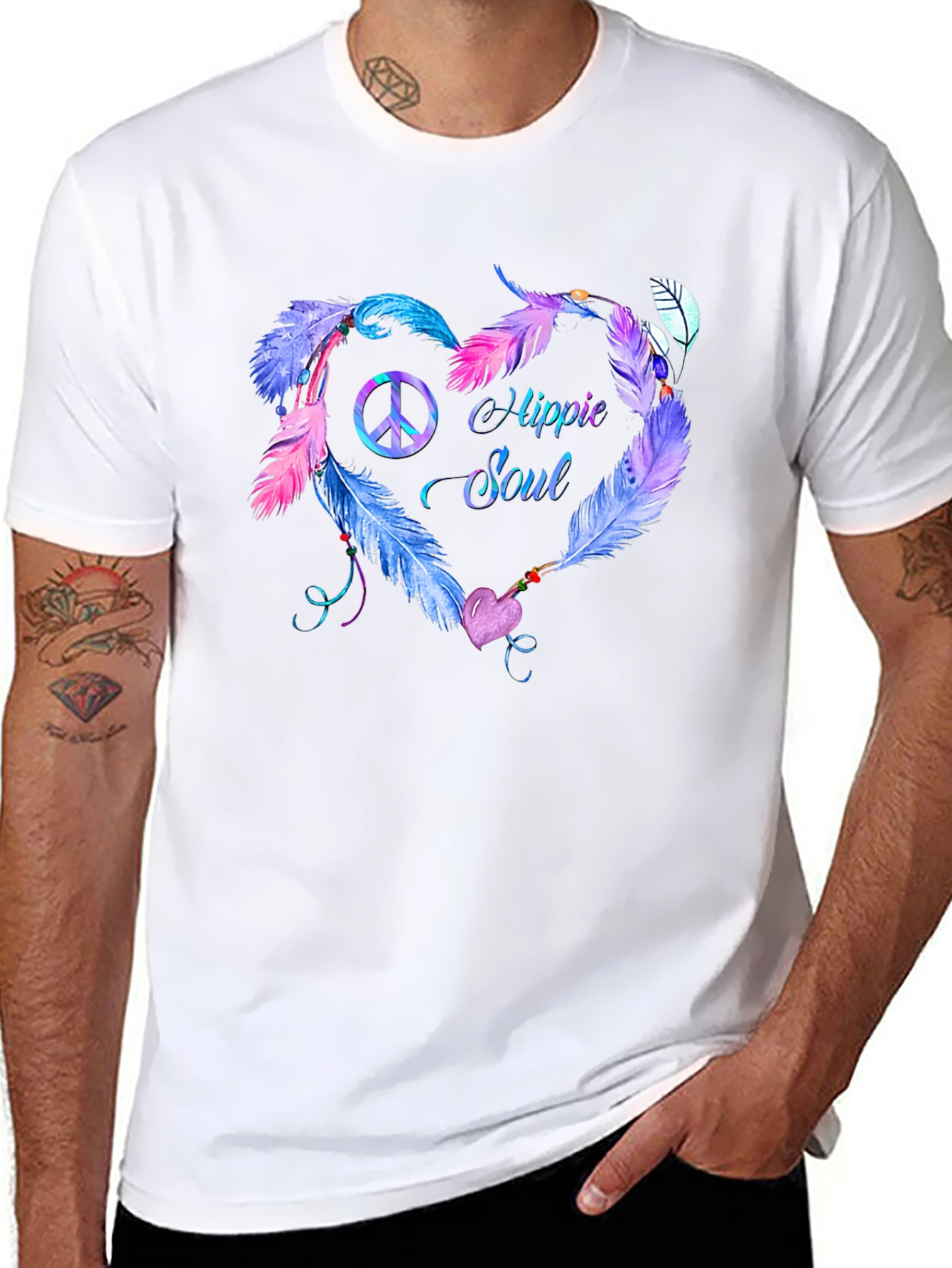 Hippie Soul Feather Heart T-Shirt