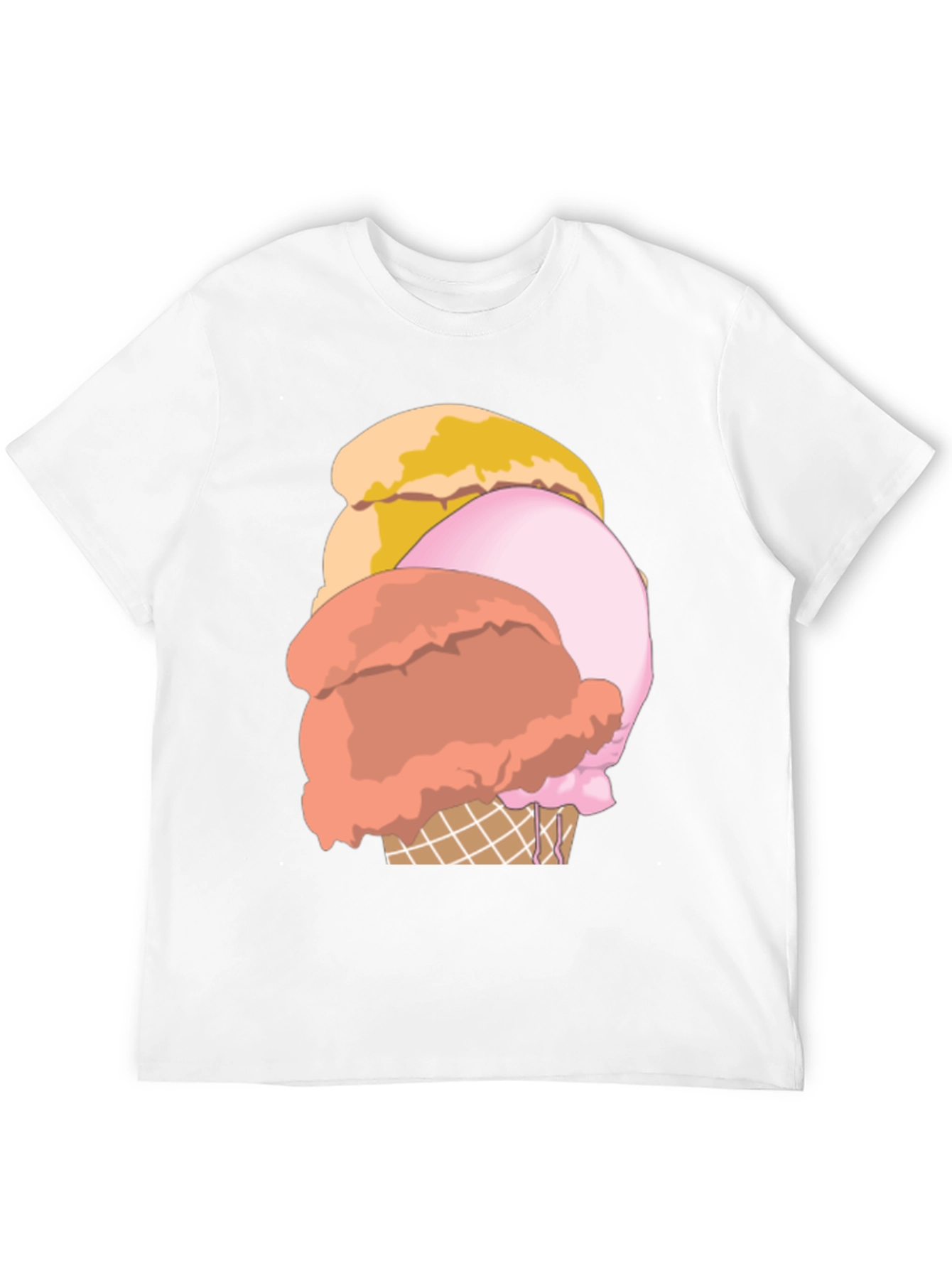 Ice Cream Graphic Tee - Casual Black T-Shirt