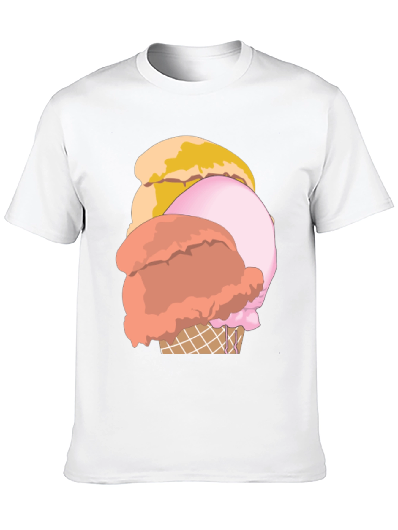 Ice Cream Graphic Tee - Casual Black T-Shirt