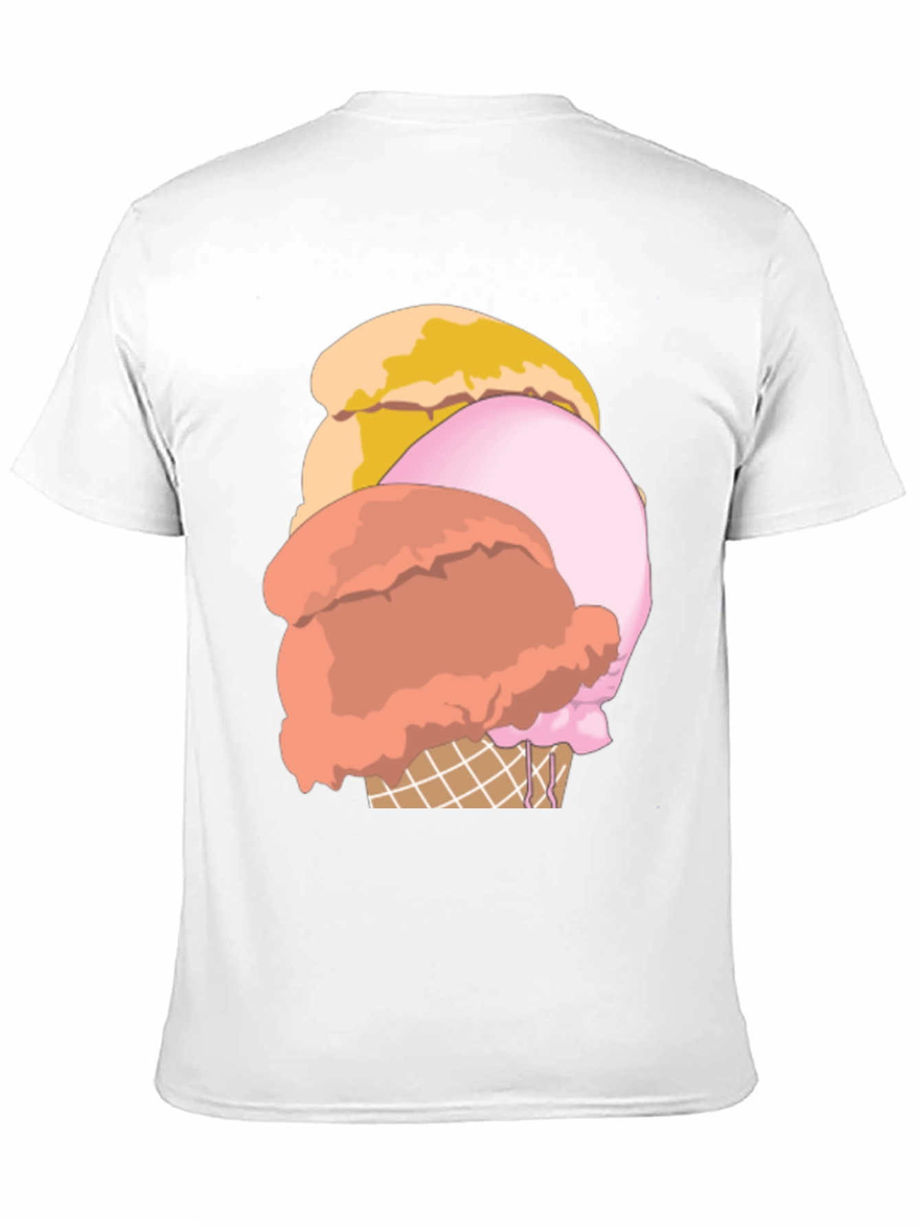 Ice Cream Graphic Tee - Casual Black T-Shirt