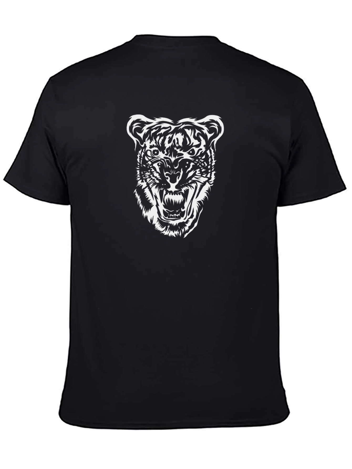 Mens Black Tiger Graphic Tee - Bold Style