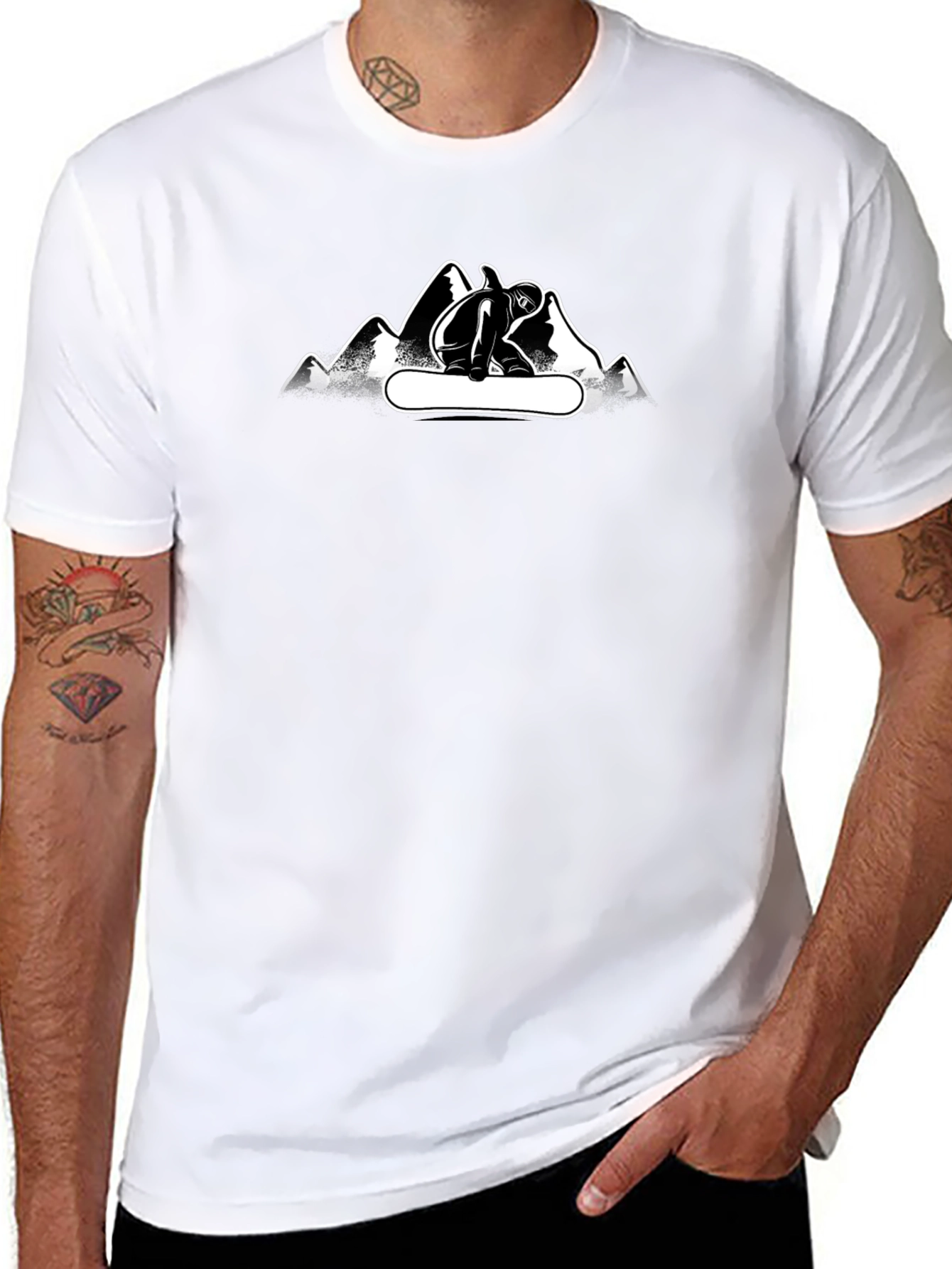 Mountain Snowboarder Graphic Tee