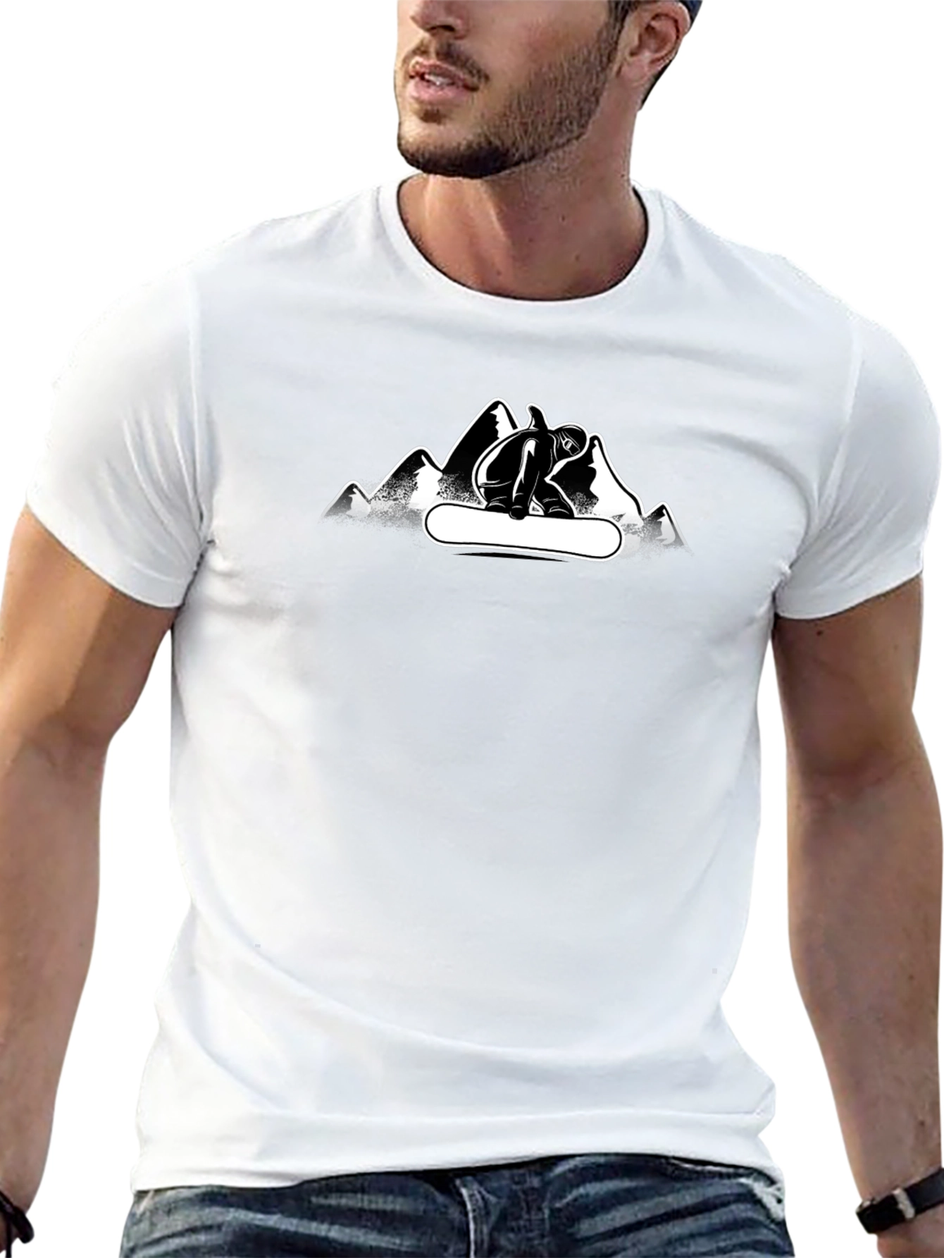 Mountain Snowboarder Graphic Tee