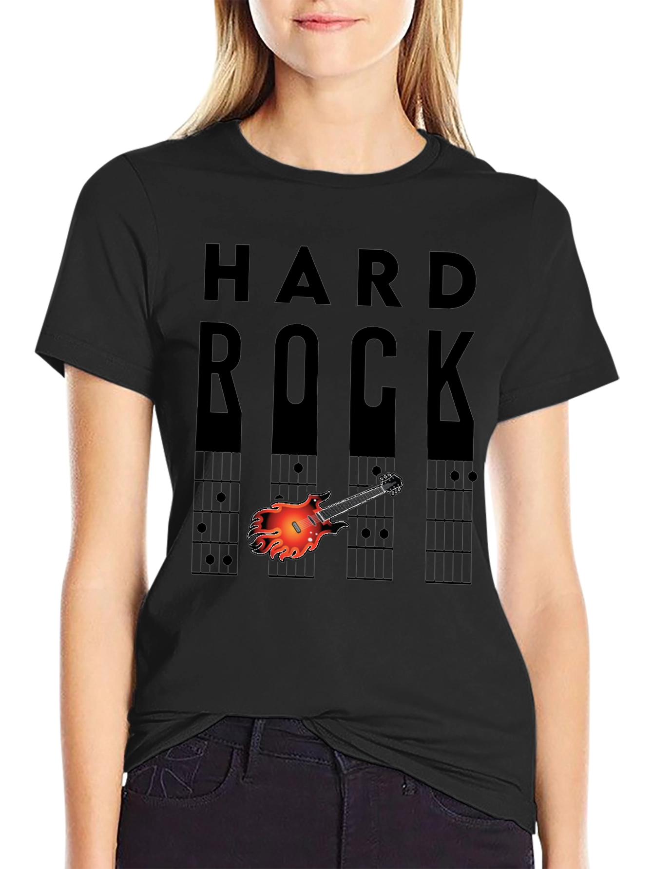 Hard Rock Guitar Graphic Tee - Music Lover T-Shirt