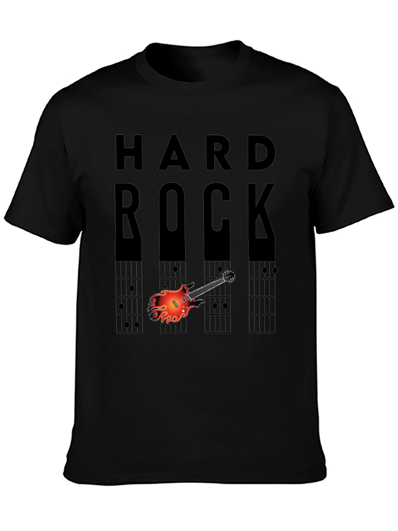 Hard Rock Guitar Graphic Tee - Music Lover T-Shirt