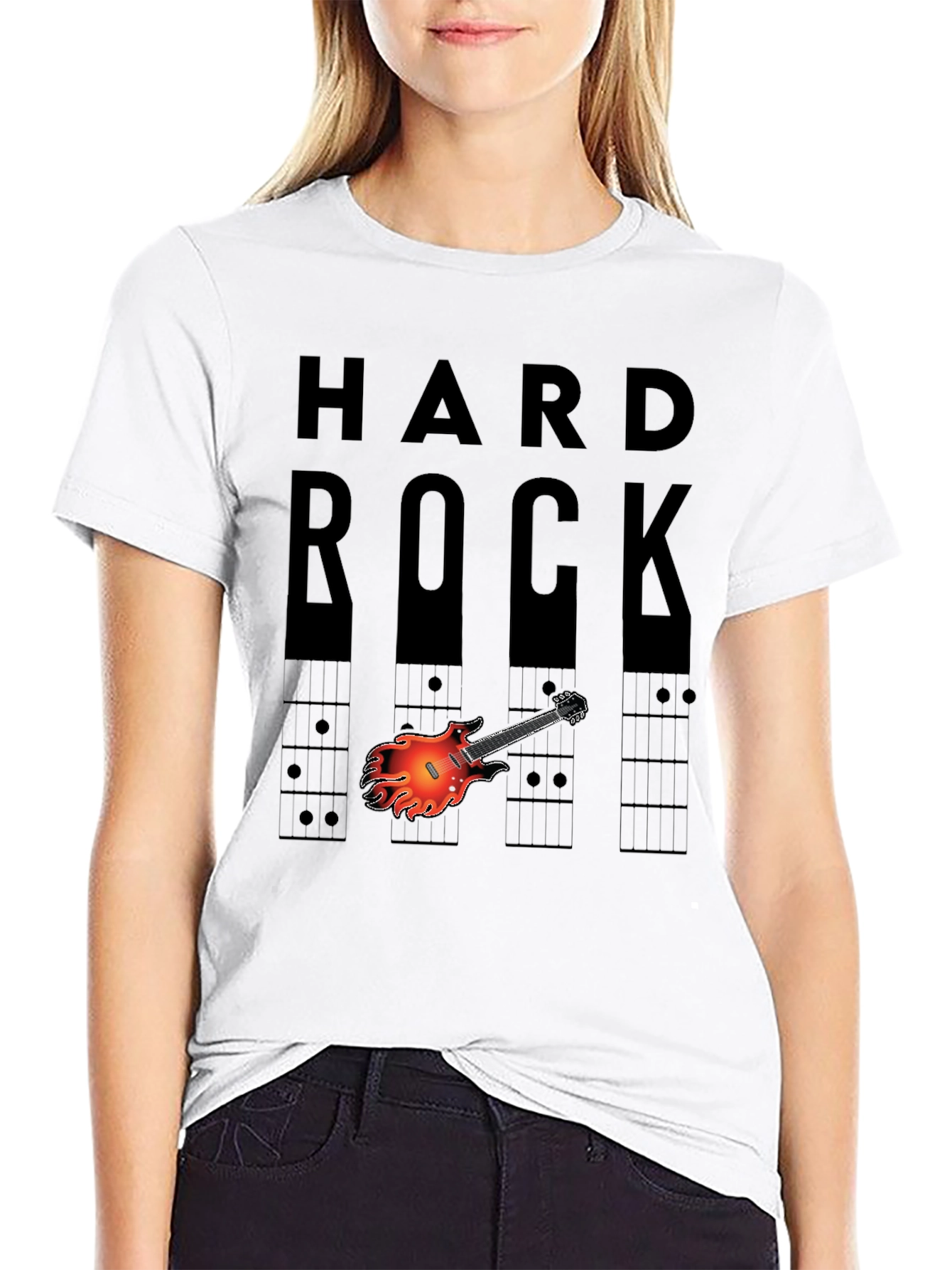 Hard Rock Guitar Graphic Tee - Music Lover T-Shirt