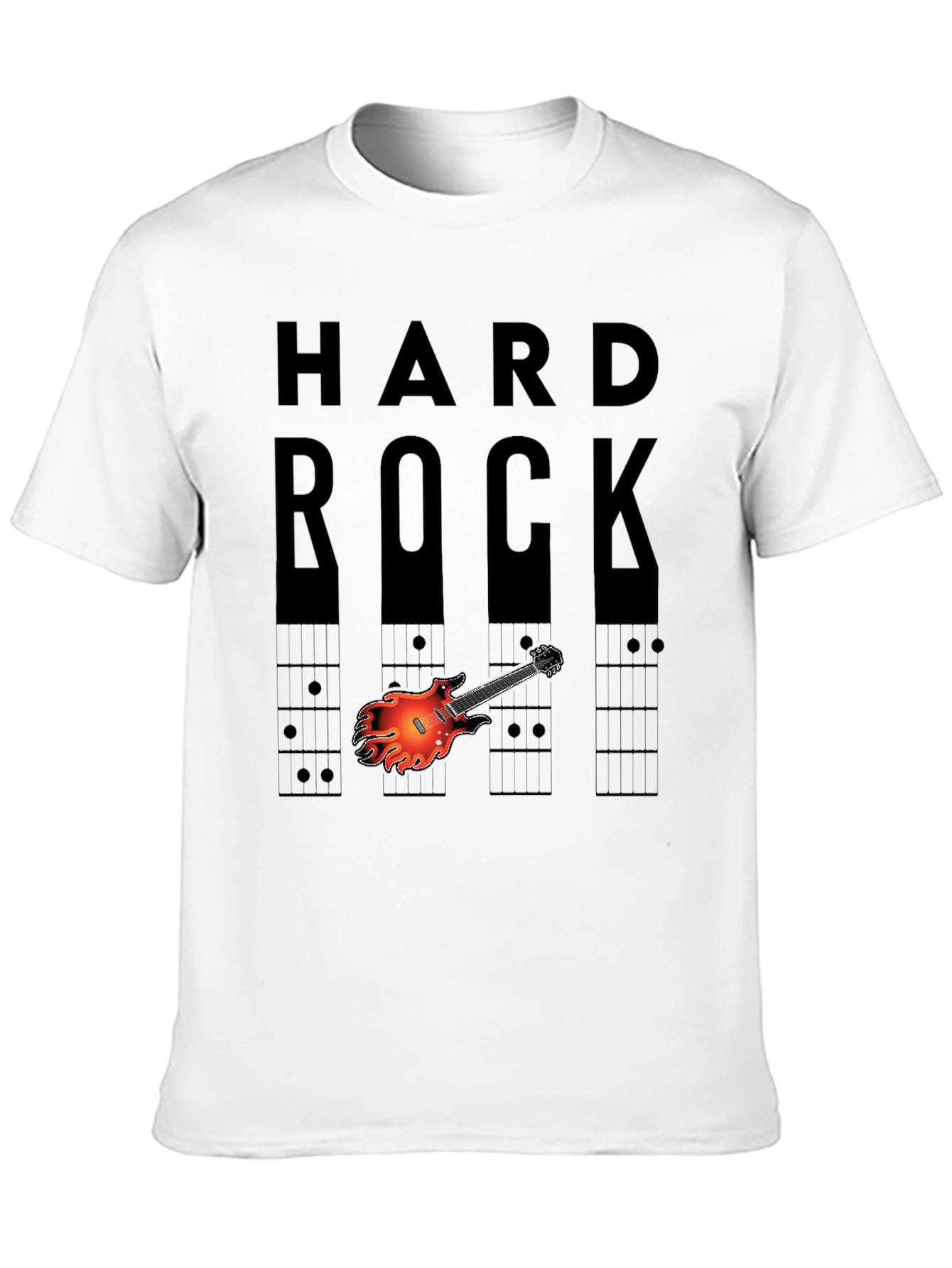 Hard Rock Guitar Graphic Tee - Music Lover T-Shirt