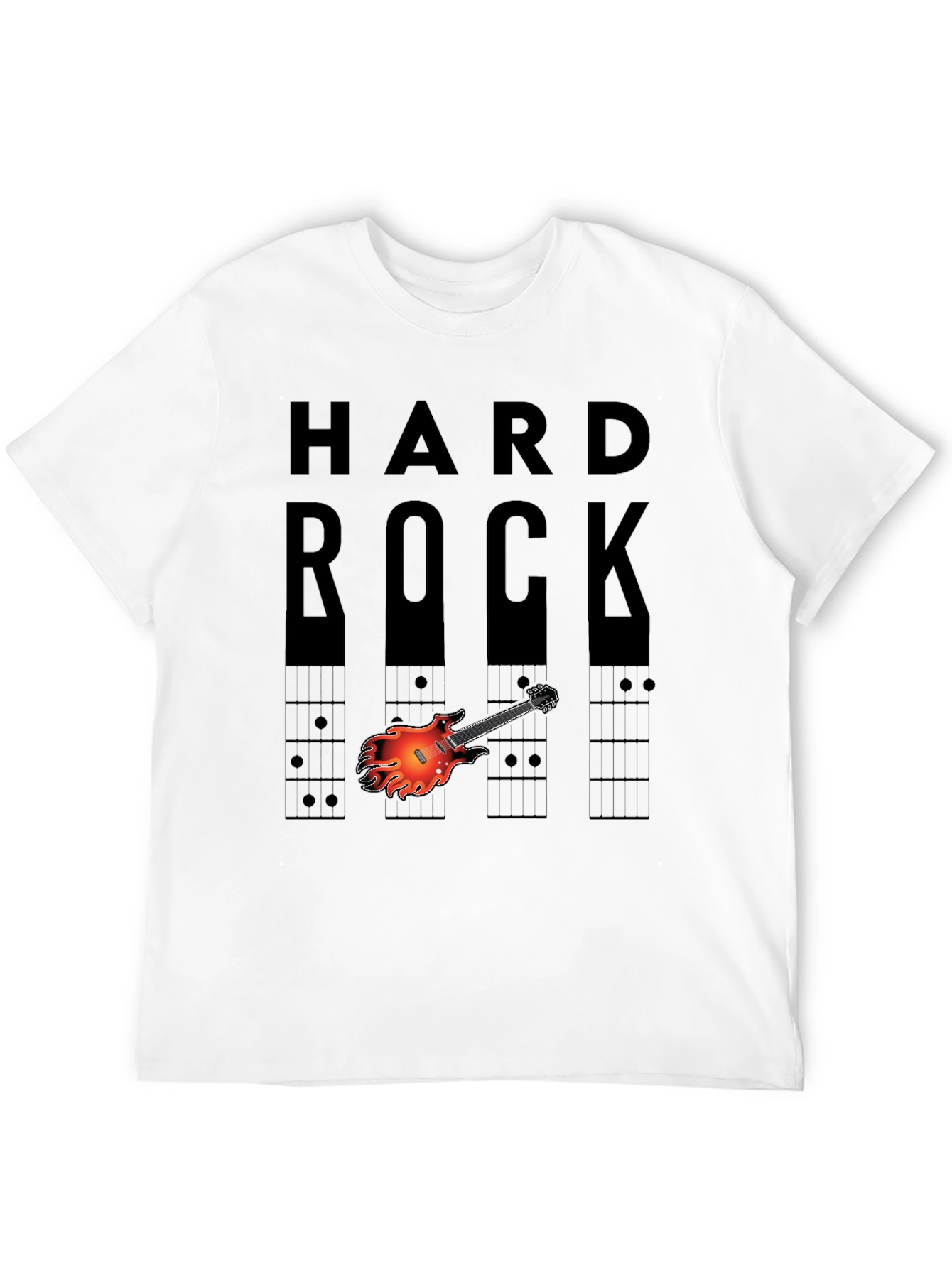 Hard Rock Guitar Graphic Tee - Music Lover T-Shirt