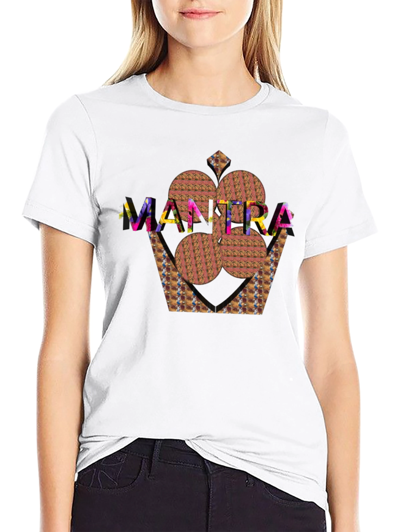 Mantra Graphic Black T-Shirt Stylish Design