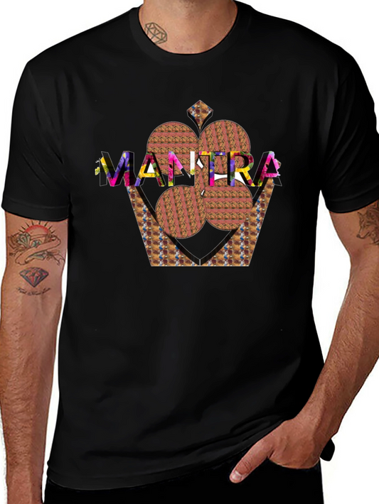 Mantra Graphic Black T-Shirt Stylish Design