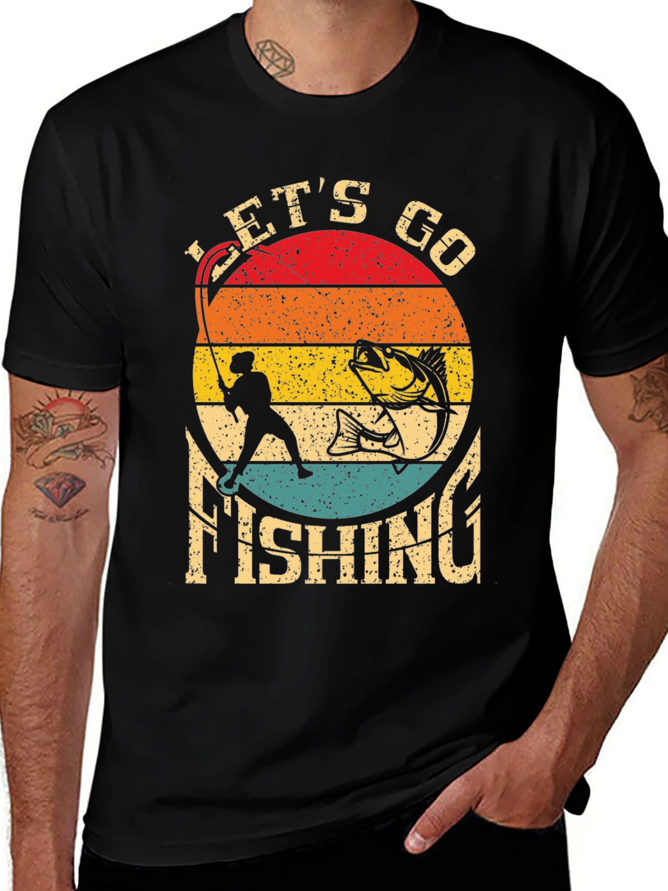 Lets Go Fishing Graphic Tee