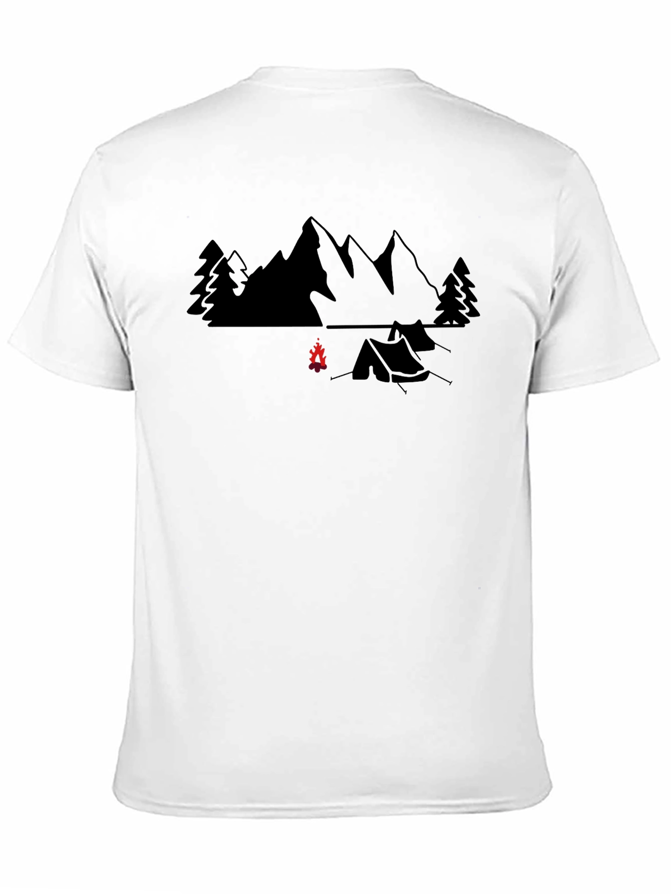 Camping Adventure T-Shirt - Mountain Campfire Design
