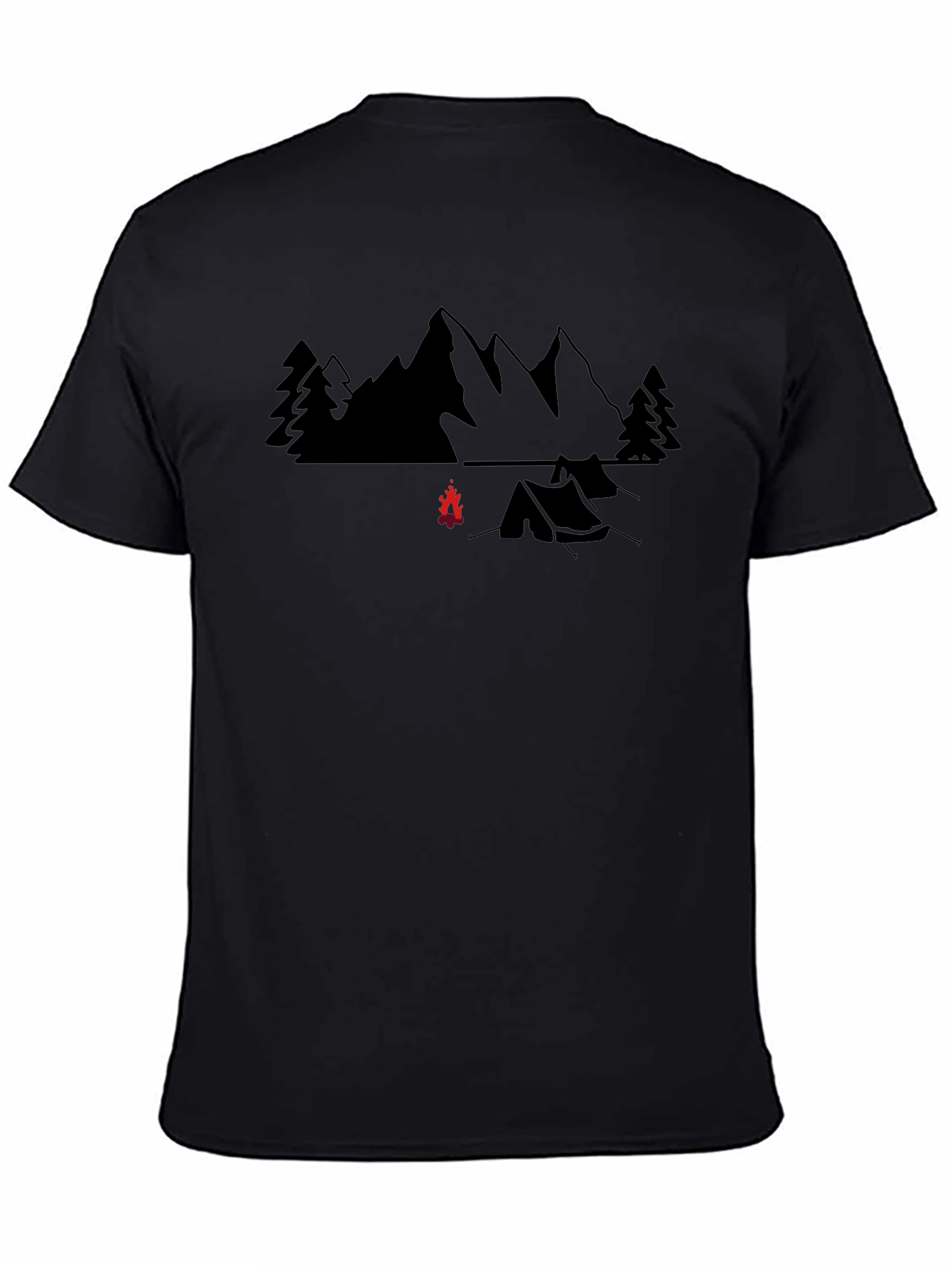 Camping Adventure T-Shirt - Mountain Campfire Design