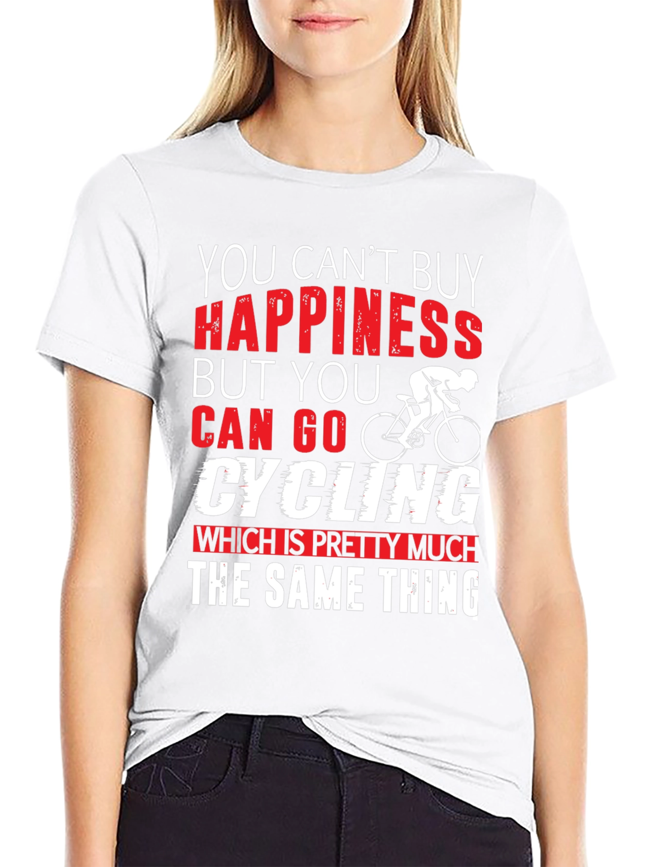 Cycling Happiness T-Shirt | Bike Lover Gift