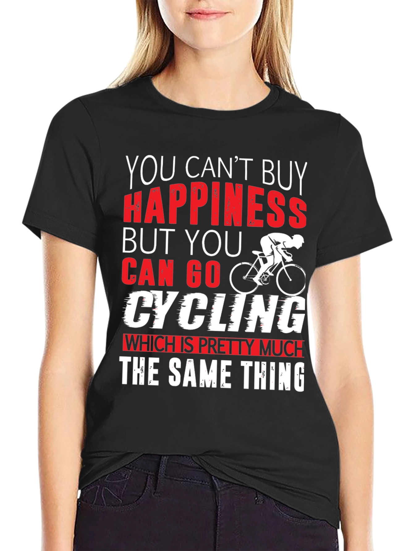 Cycling Happiness T-Shirt | Bike Lover Gift