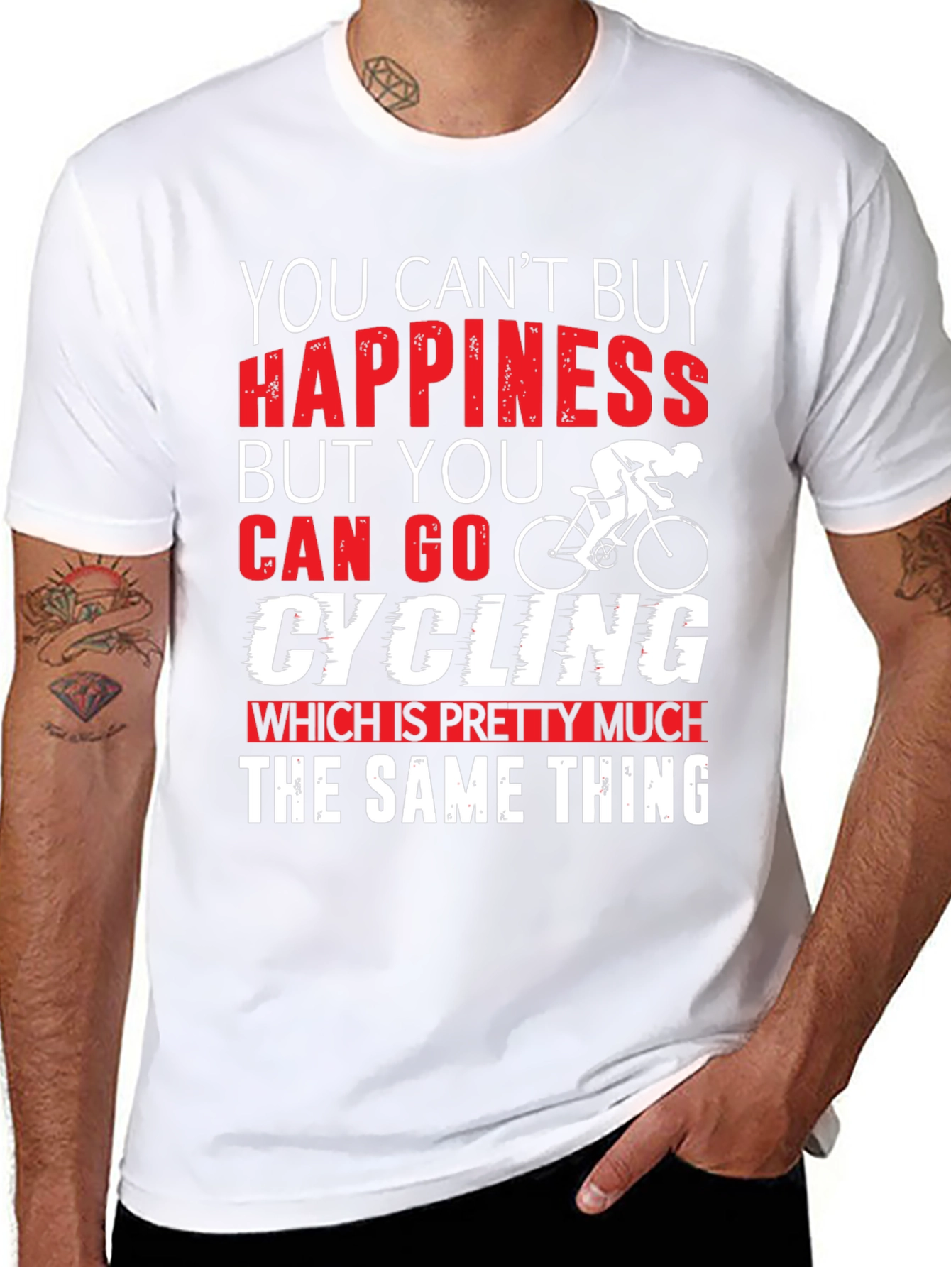 Cycling Happiness T-Shirt | Bike Lover Gift