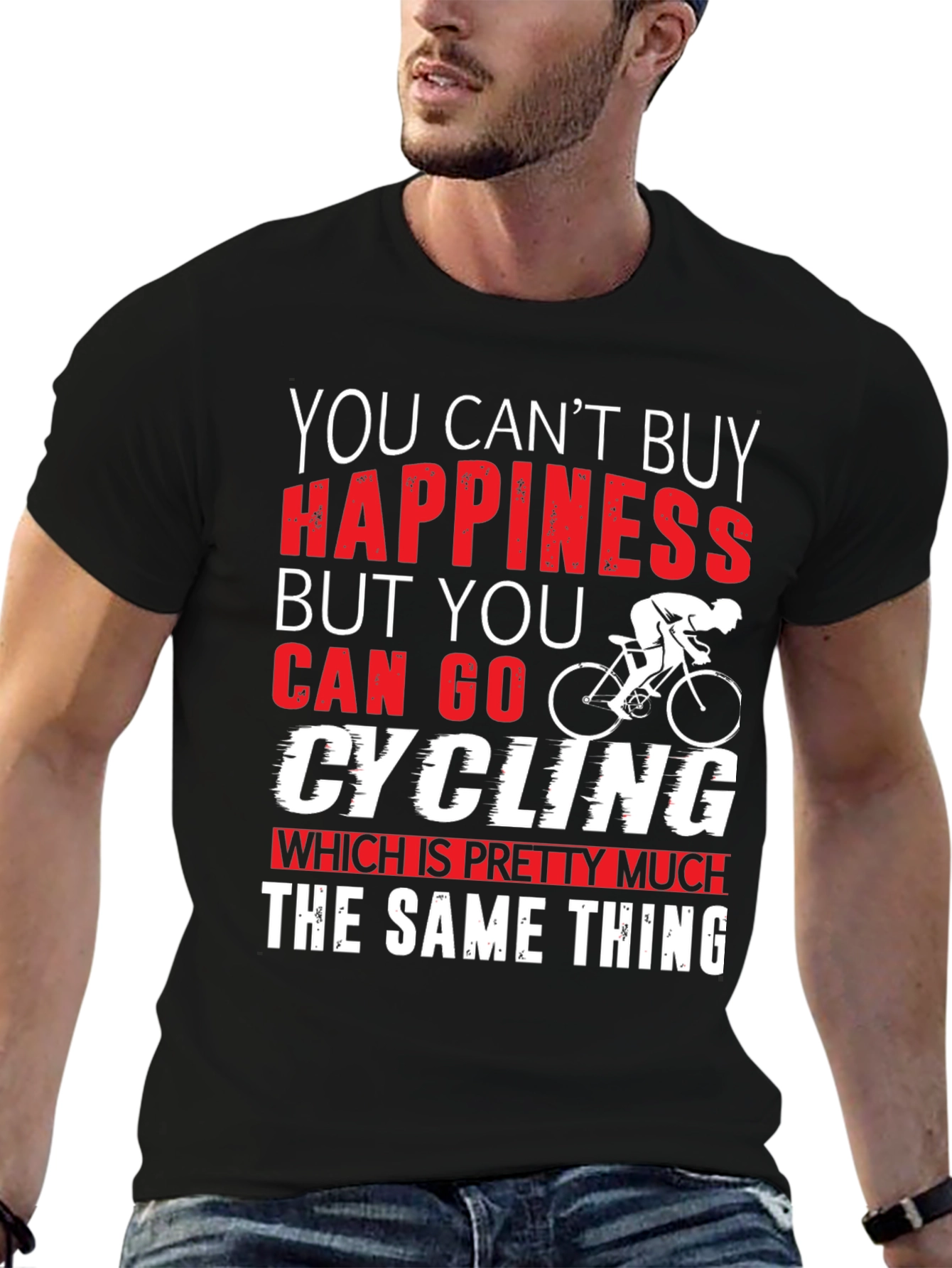 Cycling Happiness T-Shirt | Bike Lover Gift