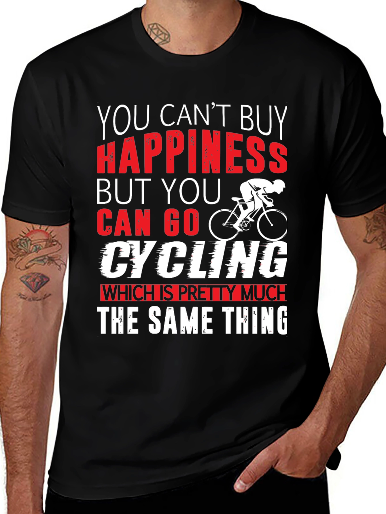 Cycling Happiness T-Shirt | Bike Lover Gift