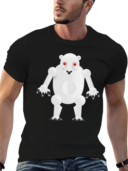 Robot Polar Bear T-Shirt - Unique Graphic Tee