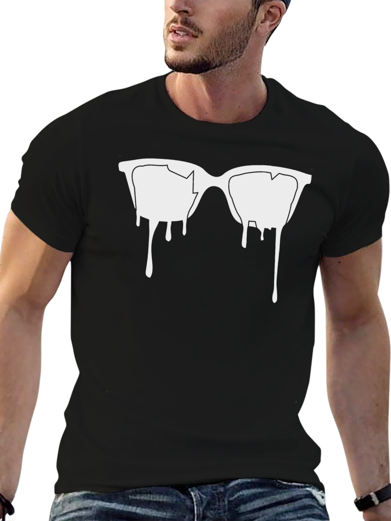 Dripping Sunglasses Graphic Tee - Cool & Trendy