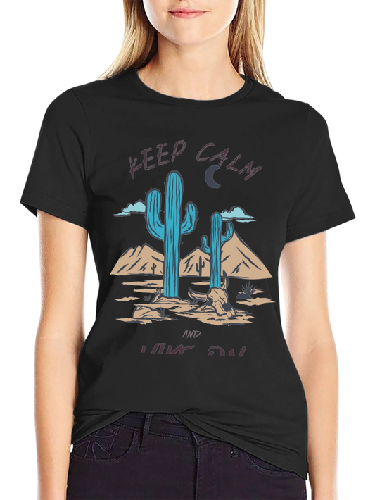 Keep Calm & Hike On Desert Cactus T-Shirt