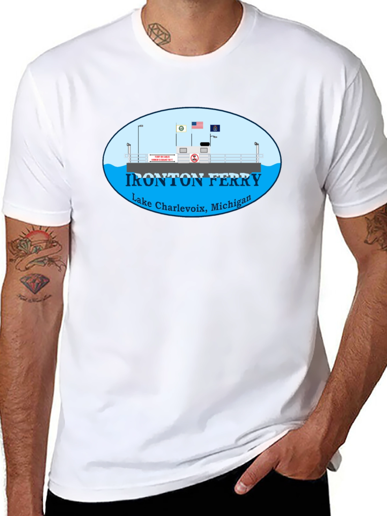Ironton Ferry Lake Charlevoix Michigan T-Shirt