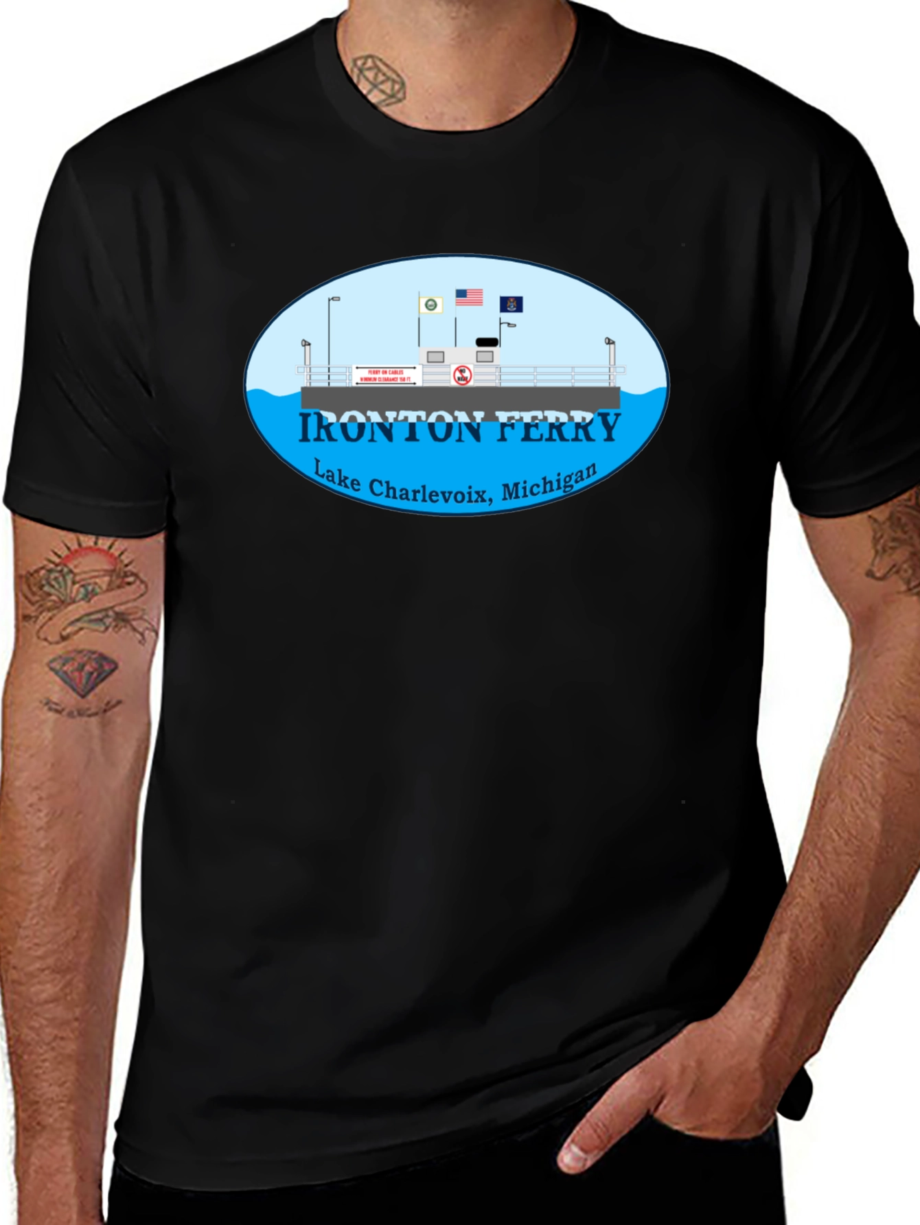 Ironton Ferry Lake Charlevoix Michigan T-Shirt