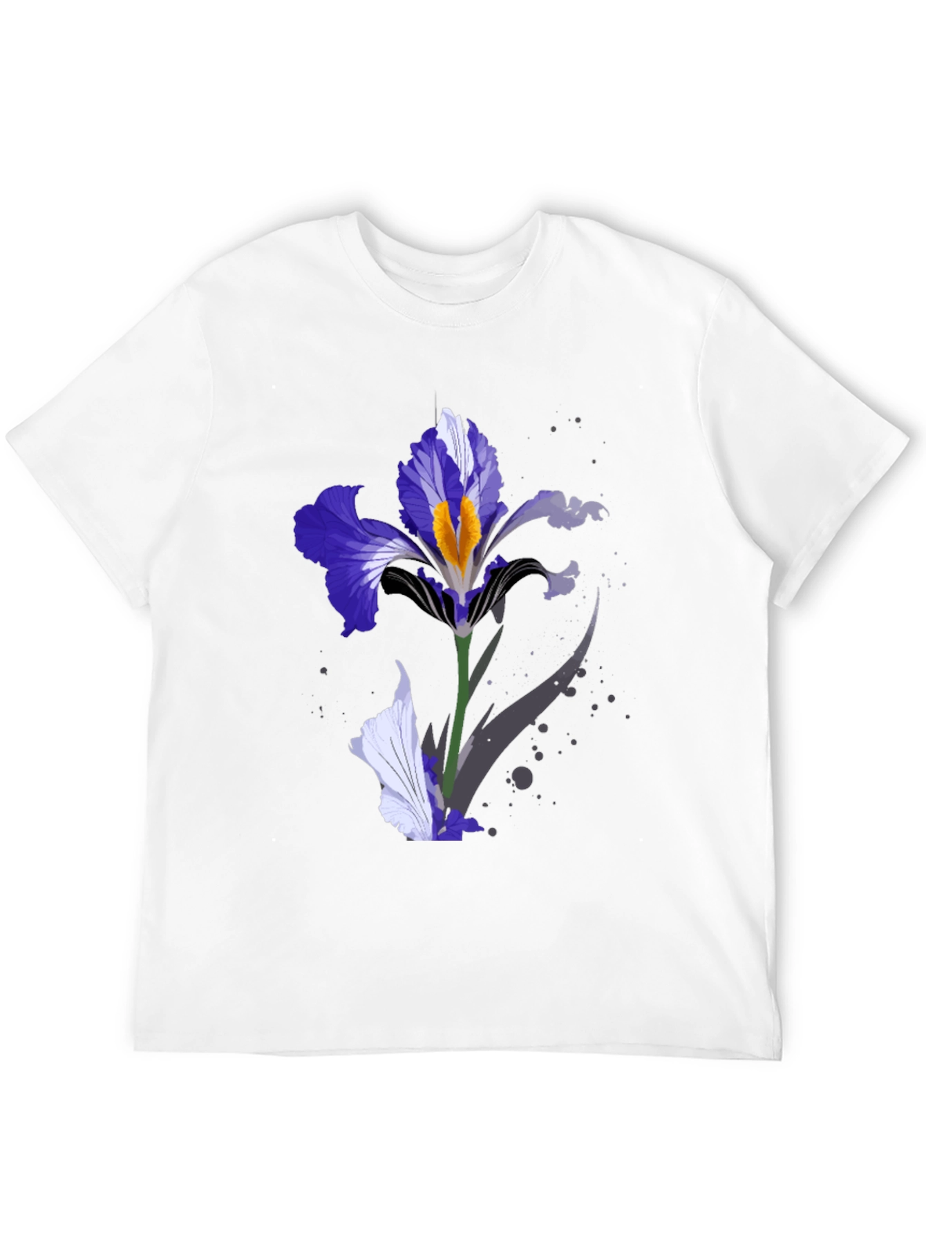 Floral Iris T-Shirt - Black