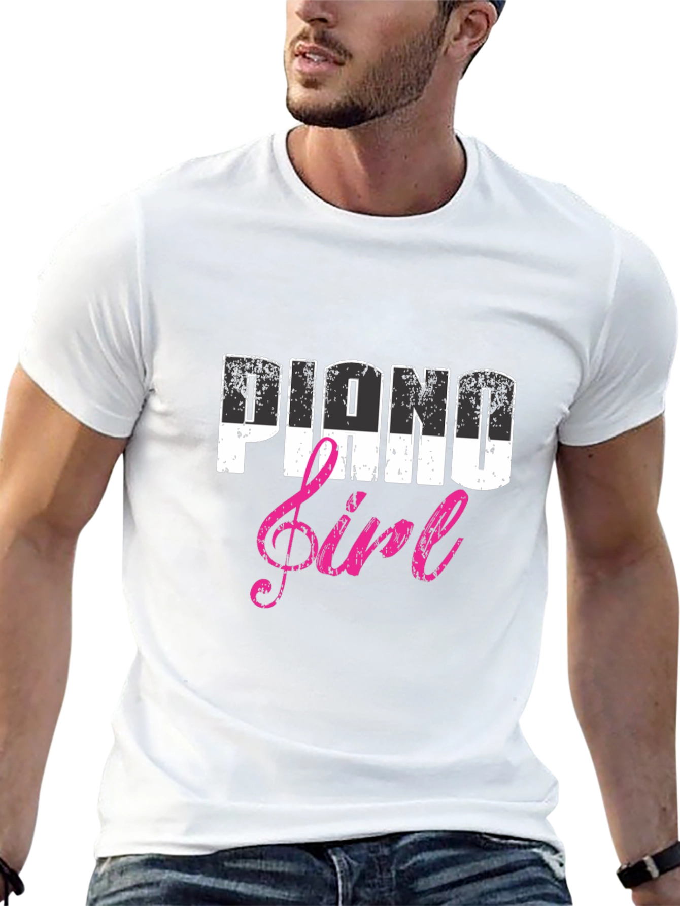 Piano Girl Tee - Music Lover T-Shirt