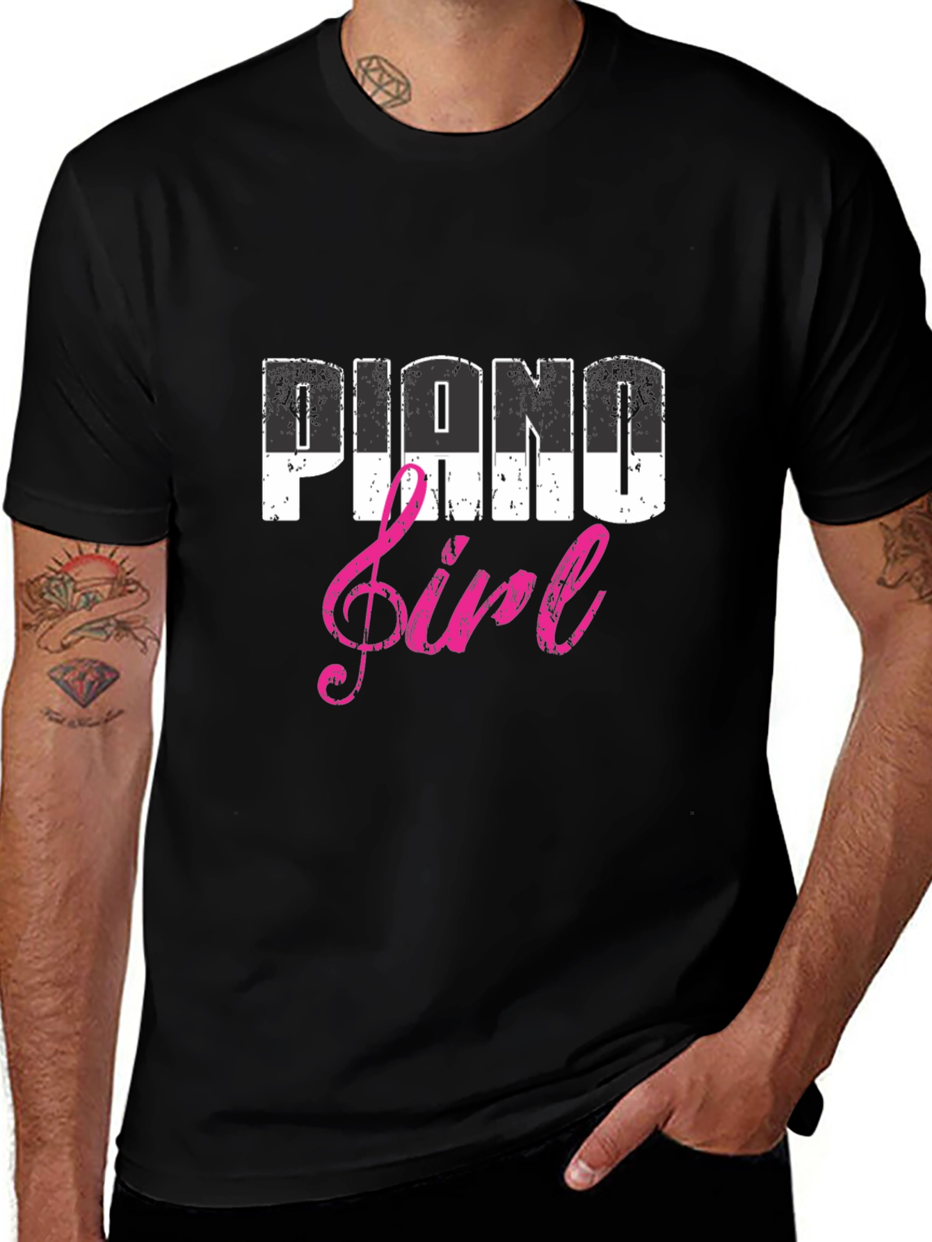 Piano Girl Tee - Music Lover T-Shirt