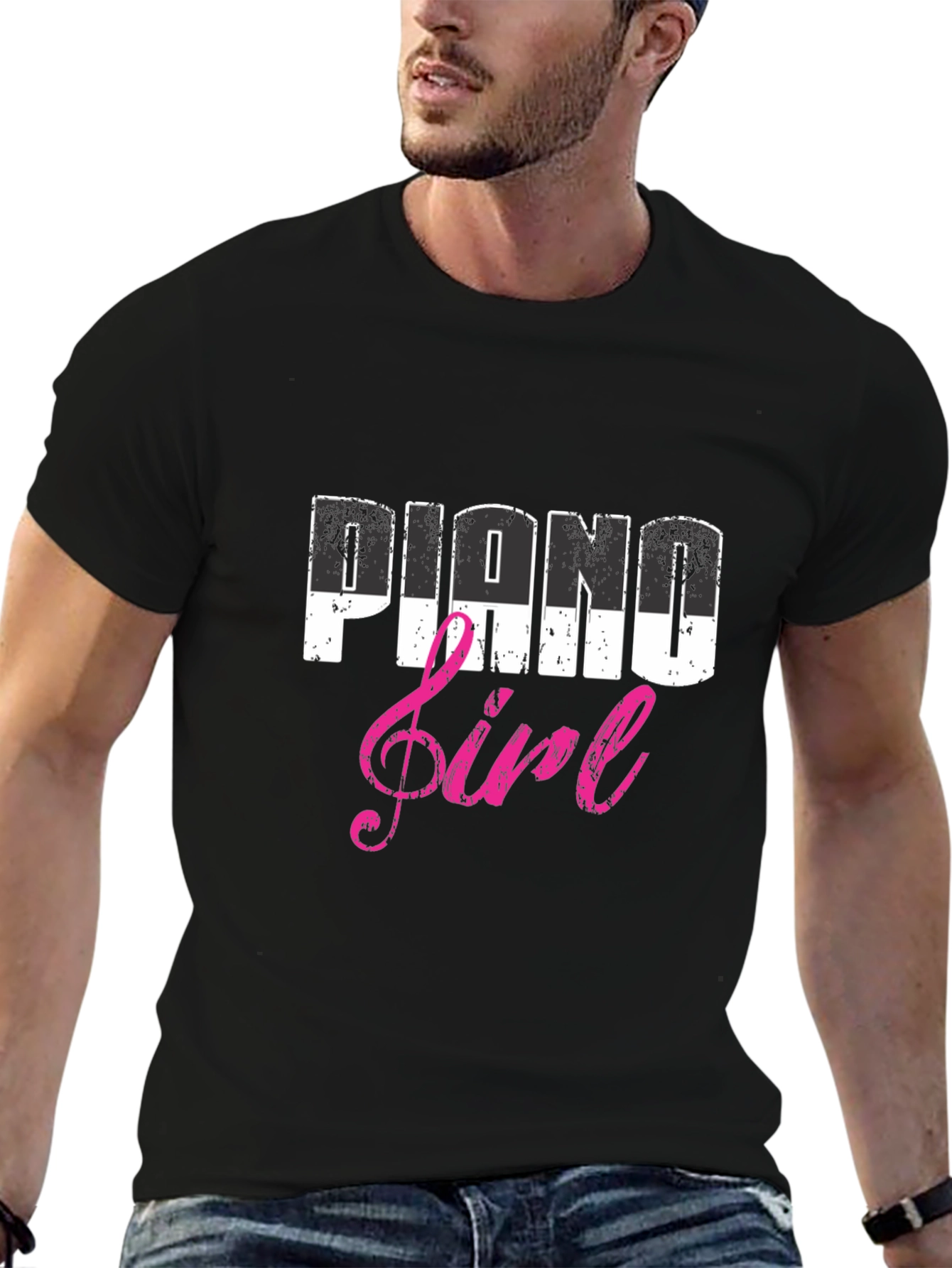 Piano Girl Tee - Music Lover T-Shirt