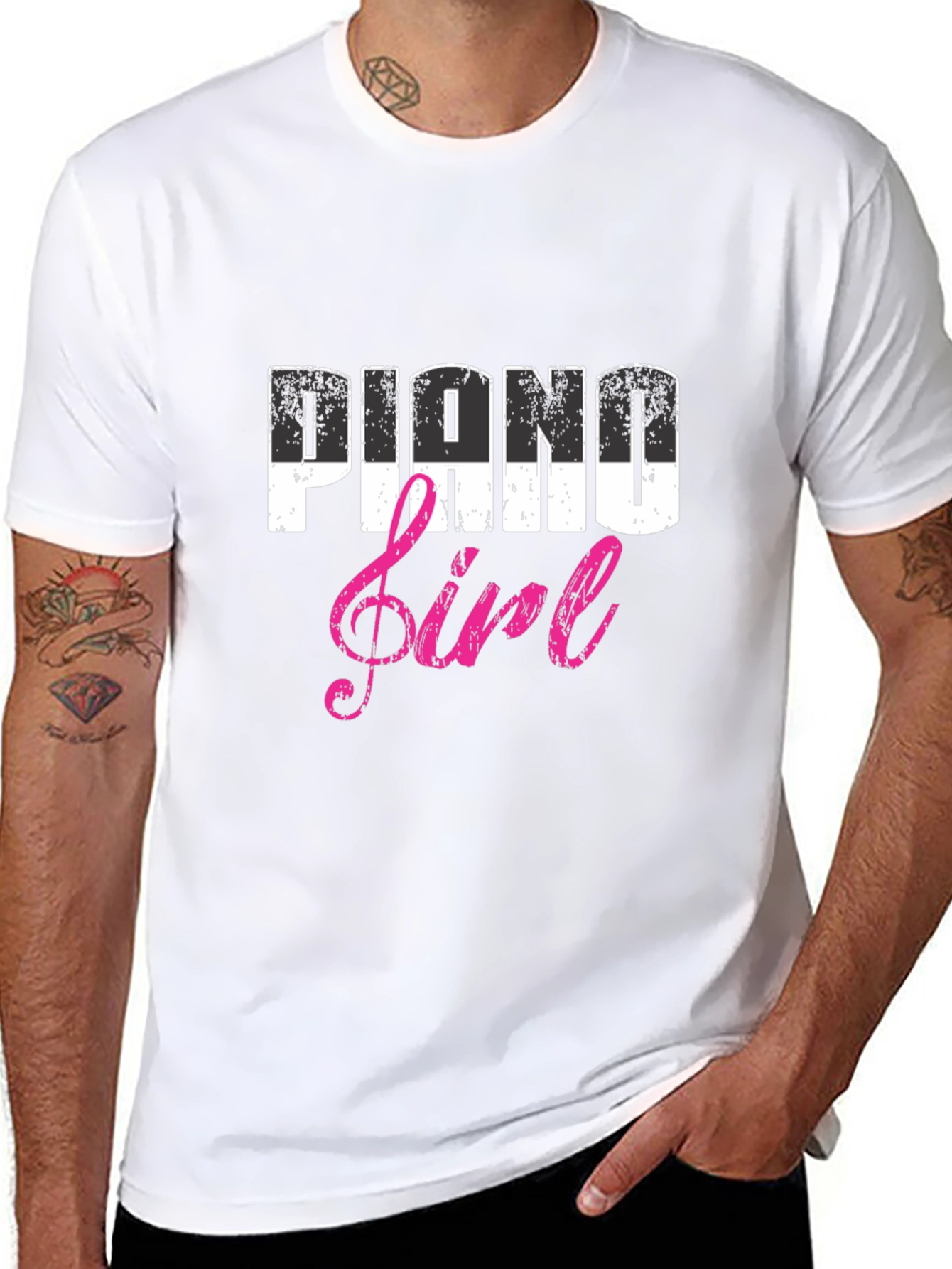 Piano Girl Tee - Music Lover T-Shirt