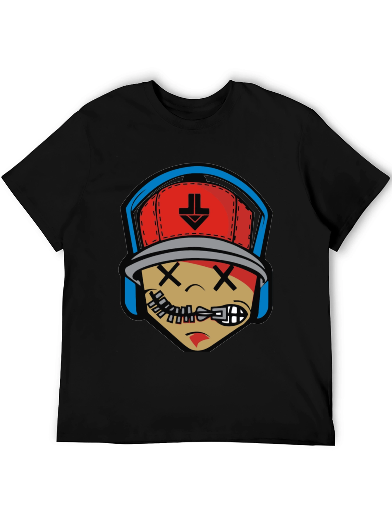 Cartoon Character Graphic Print Black T-Shirt