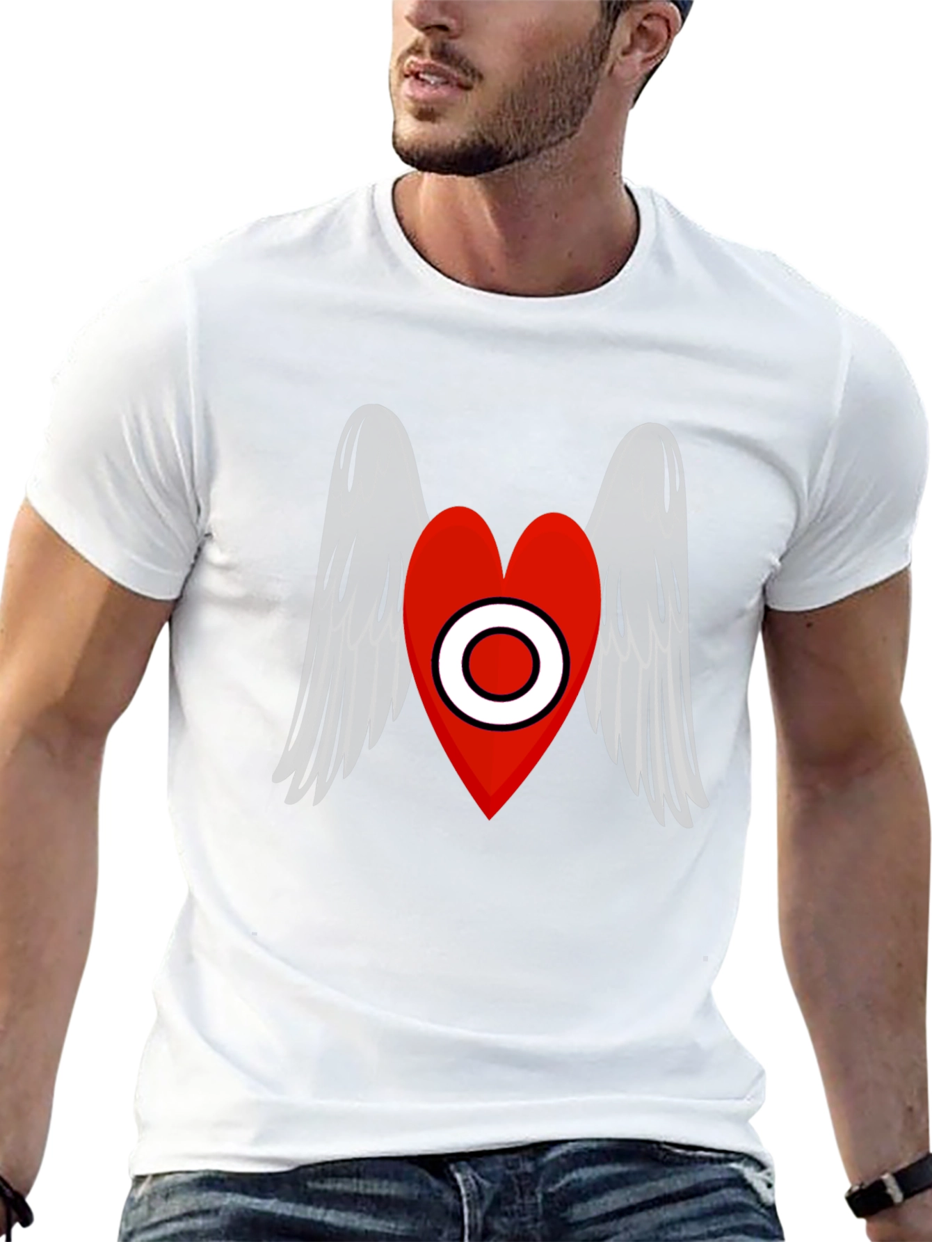 Heart Wings Graphic Tee - Black