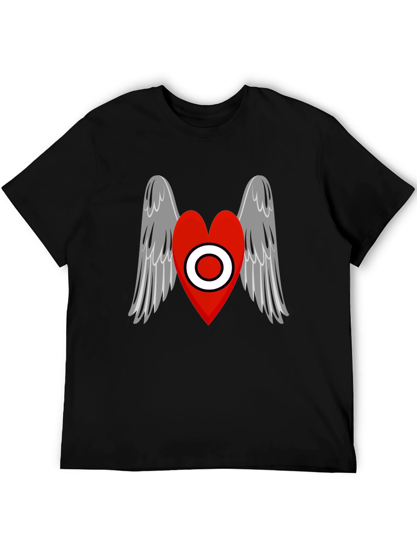 Heart Wings Graphic Tee - Black