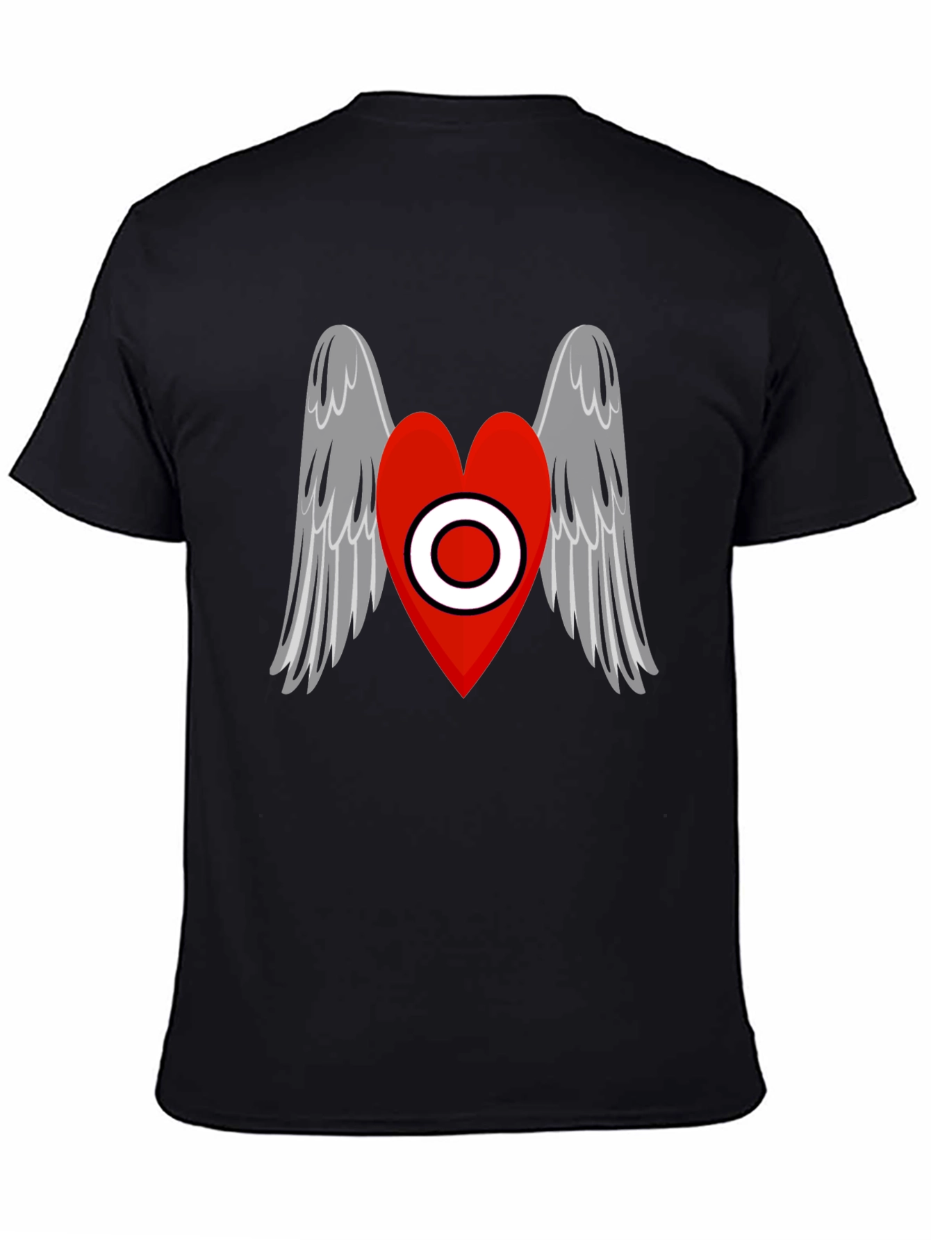Heart Wings Graphic Tee - Black