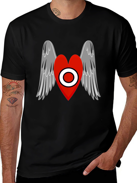 Heart Wings Graphic Tee - Black