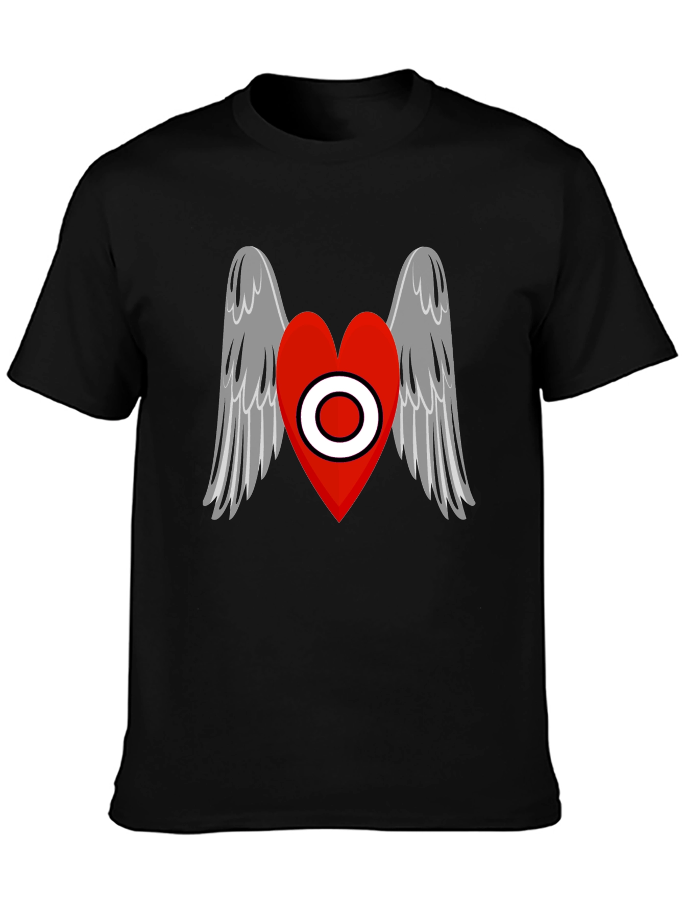 Heart Wings Graphic Tee - Black
