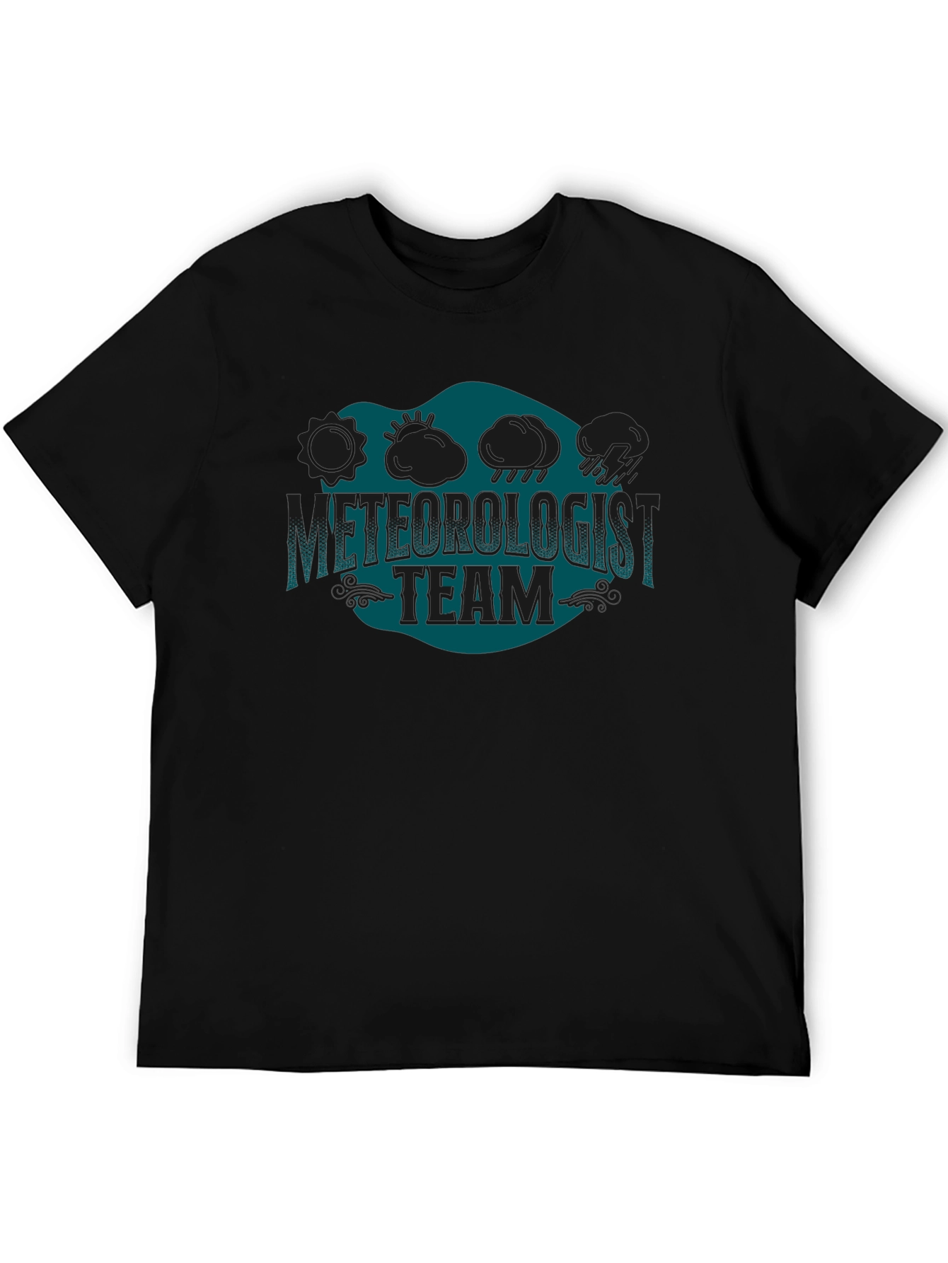 Meteorologist Team Black Graphic T-Shirt