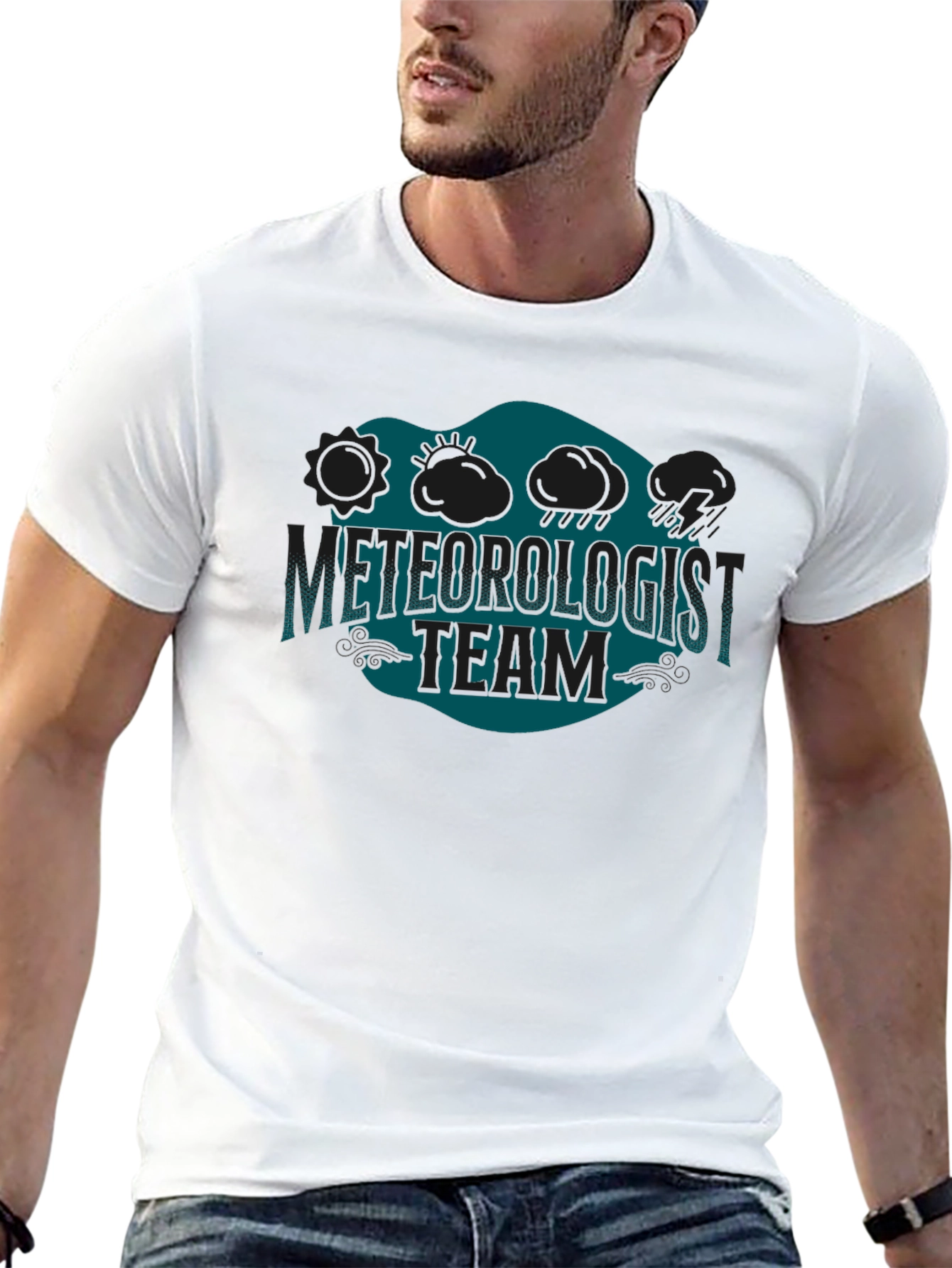 Meteorologist Team Black Graphic T-Shirt