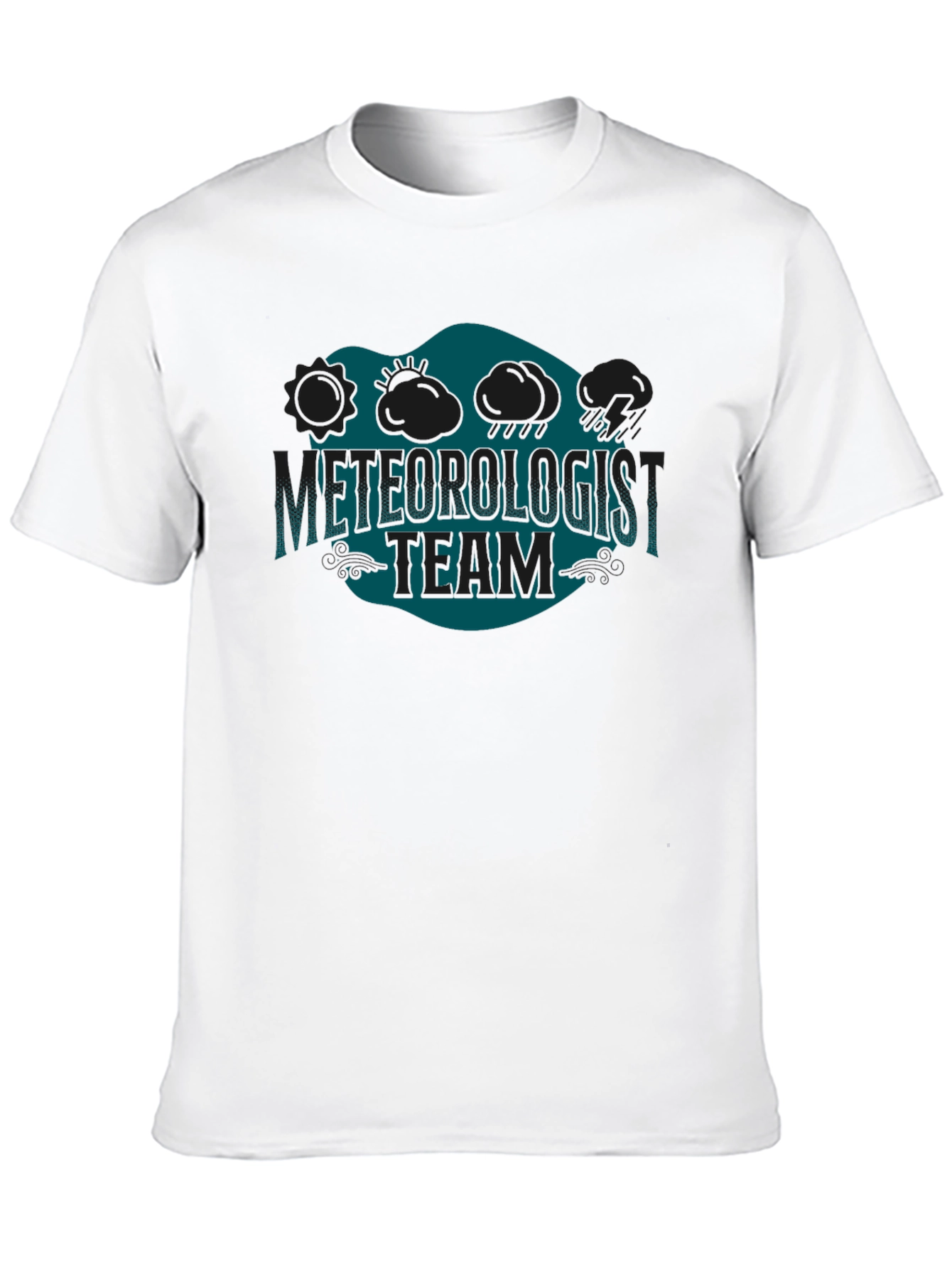 Meteorologist Team Black Graphic T-Shirt