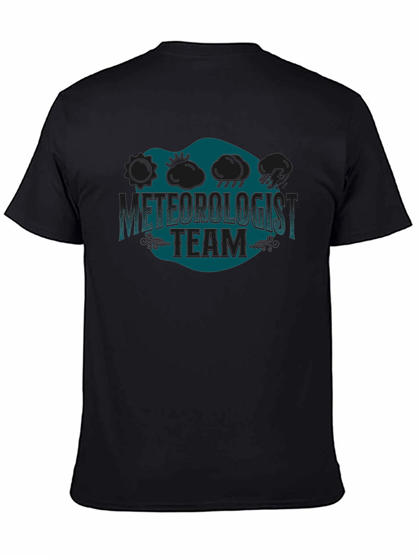 Meteorologist Team Black Graphic T-Shirt