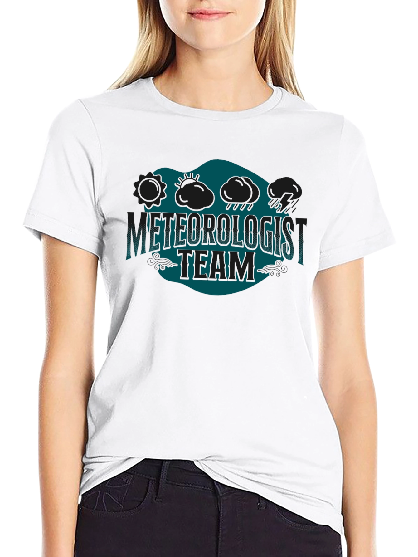 Meteorologist Team Black Graphic T-Shirt