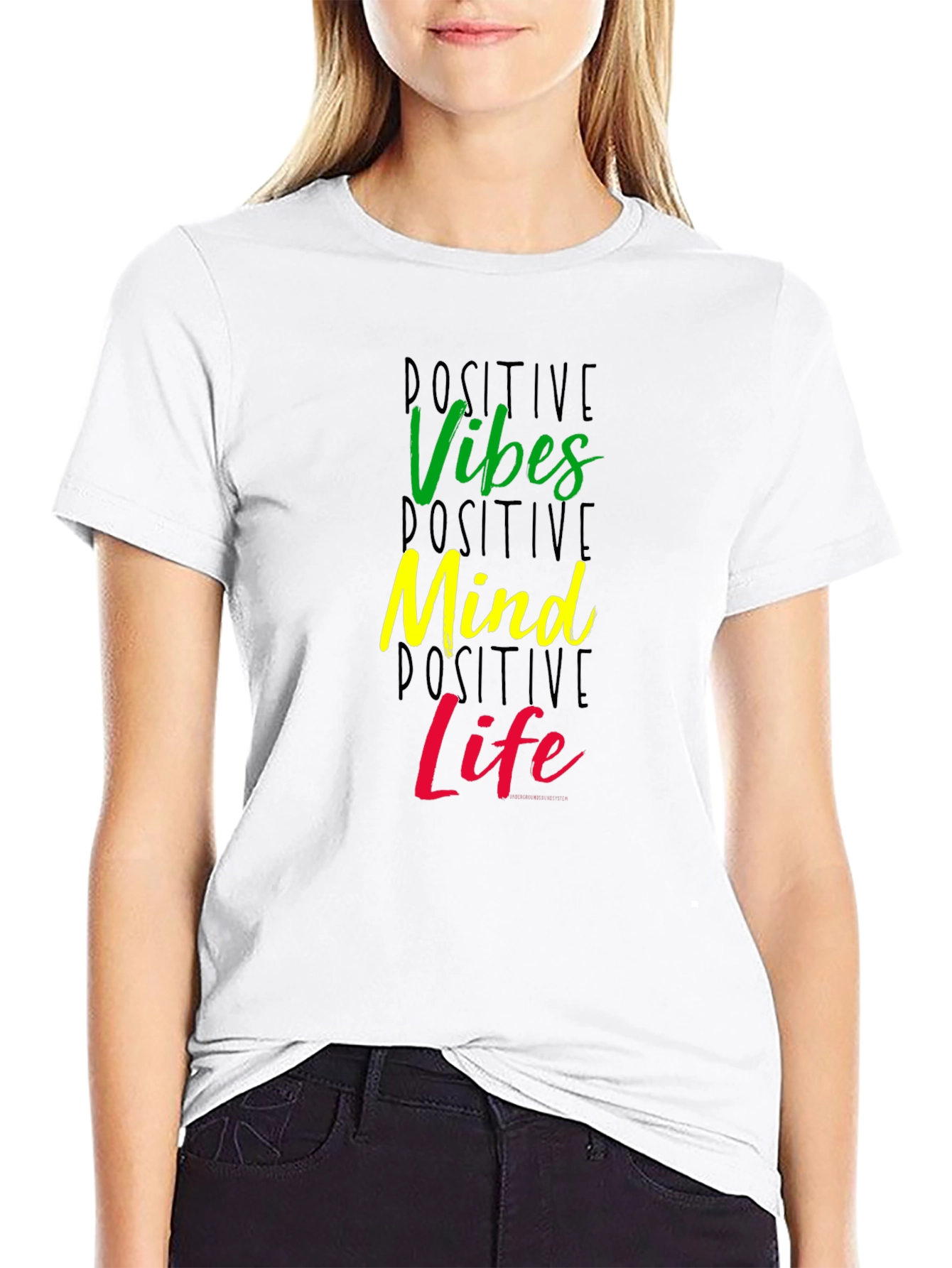 Positive Vibes Mind Life Graphic T-Shirt