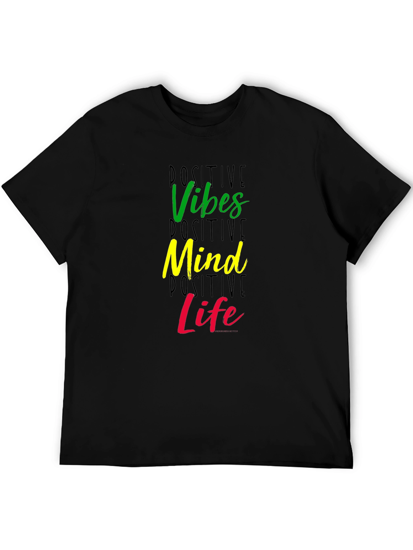 Positive Vibes Mind Life Graphic T-Shirt