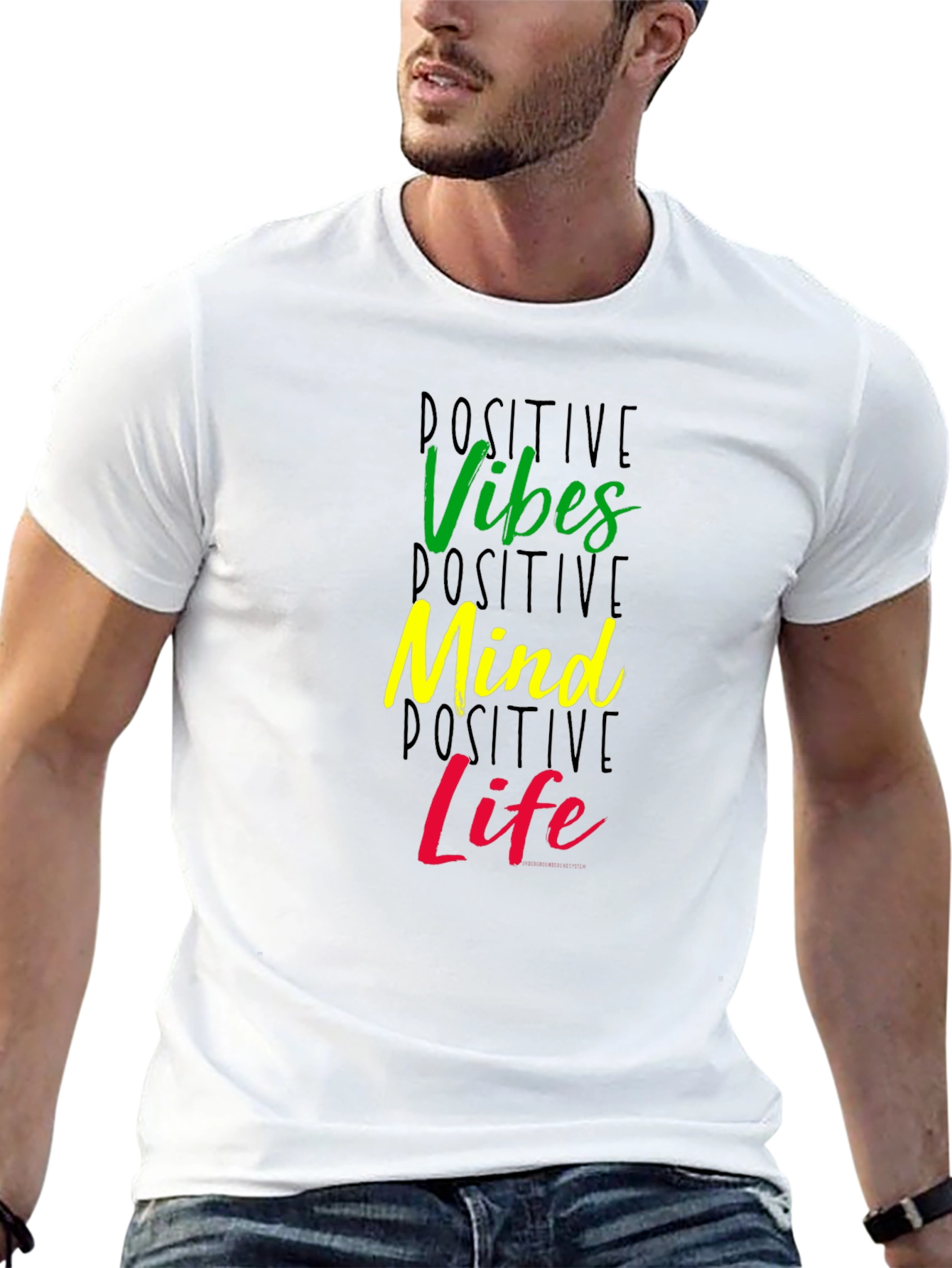 Positive Vibes Mind Life Graphic T-Shirt