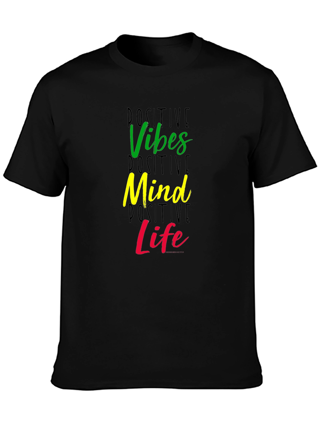Positive Vibes Mind Life Graphic T-Shirt