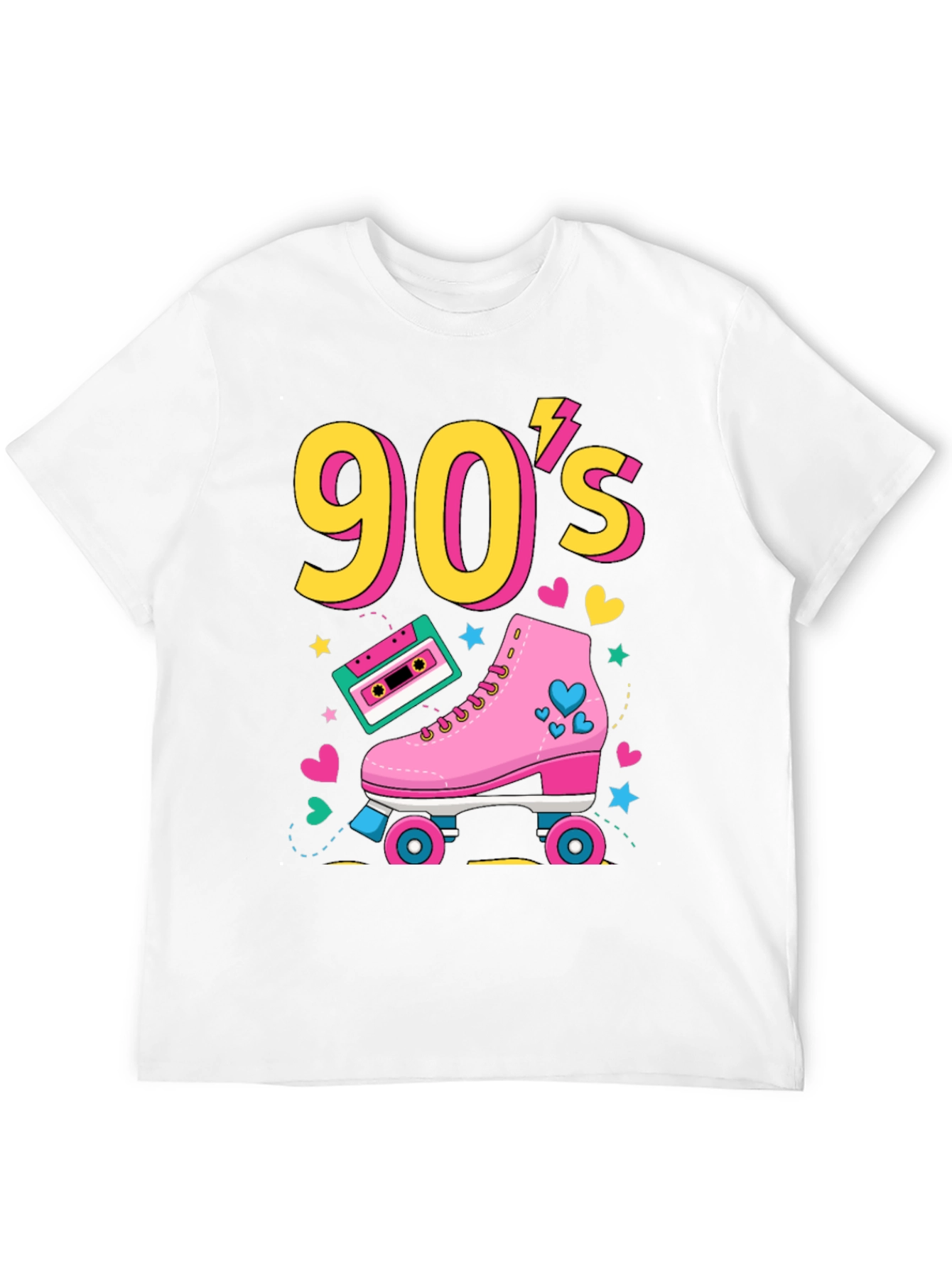 90s Retro Roller Skate Graphic Tee