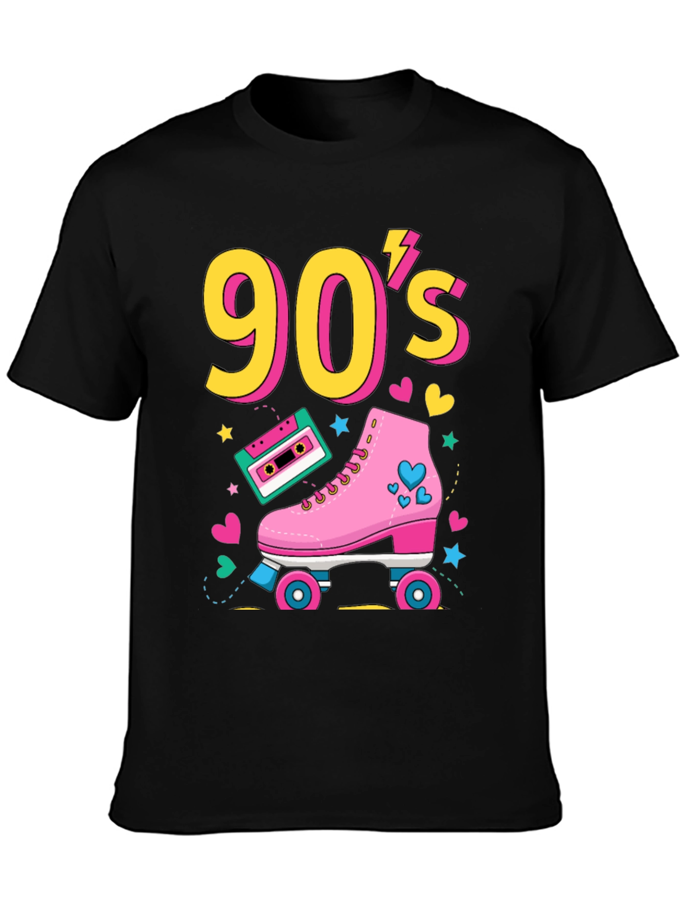90s Retro Roller Skate Graphic Tee